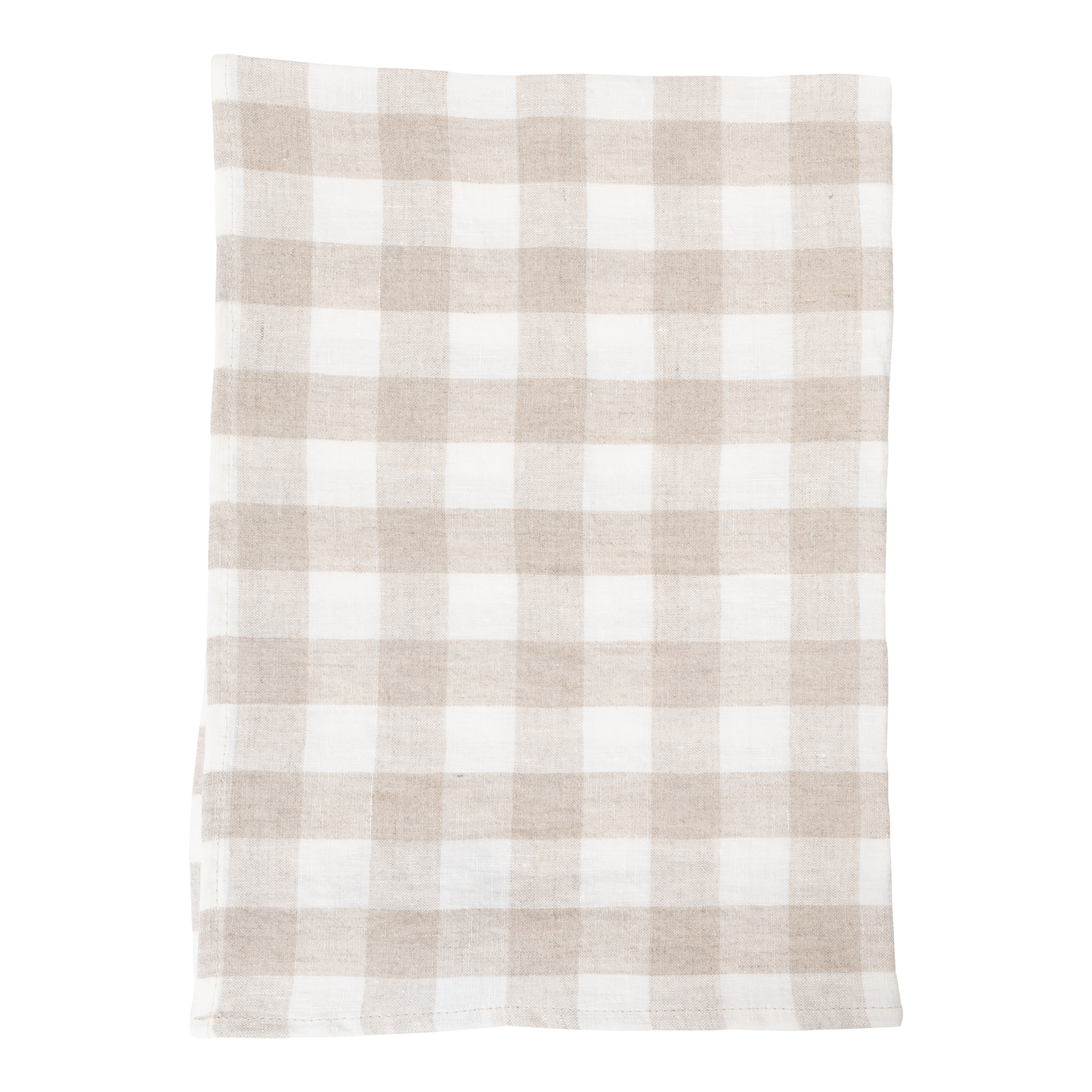 Made from 100%25 linen%2C the Linen Check Tea Towel features a generously soft texture and checkered pattern.