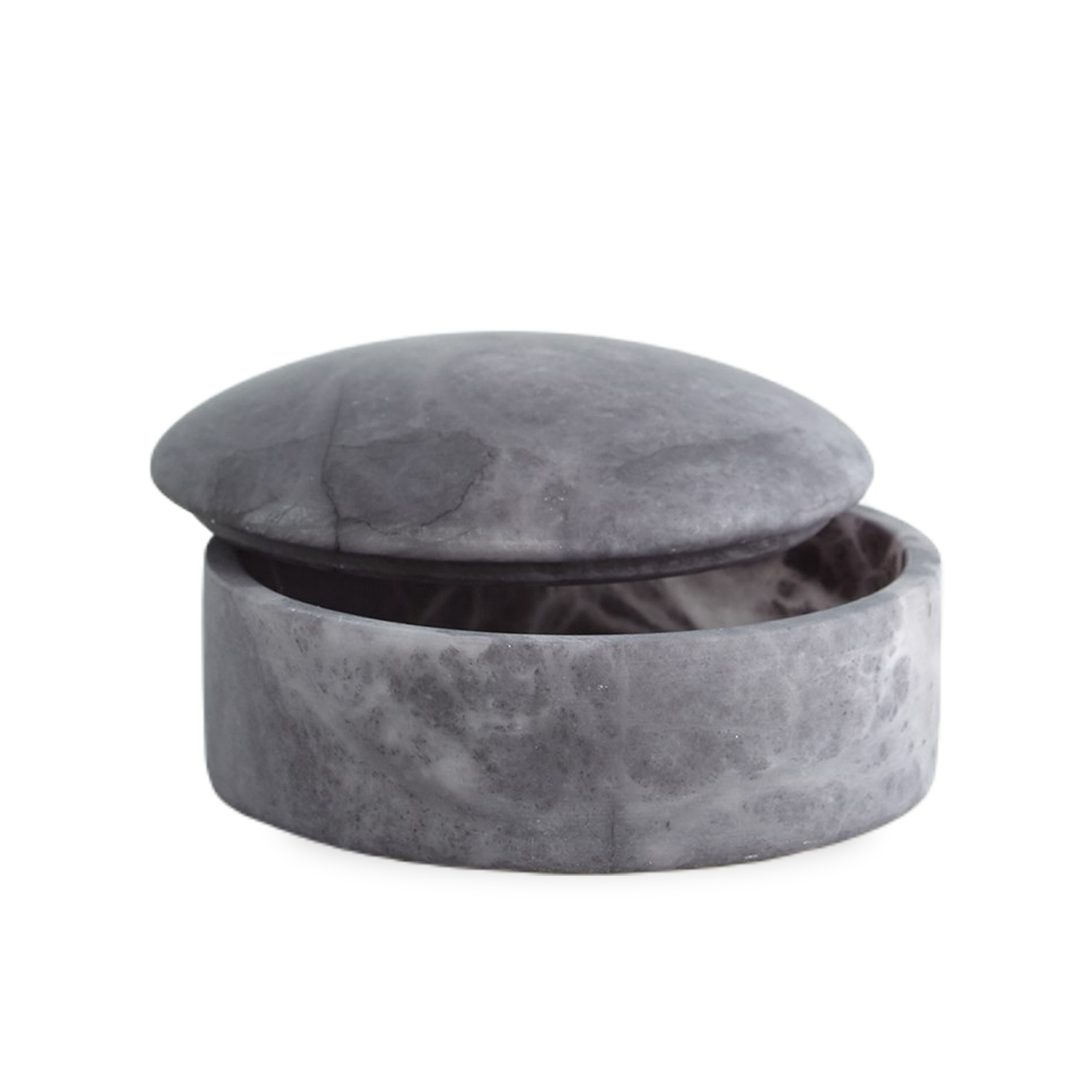 Perfect for a vanity or desk, the Gala Canister is made from natural alabaster with a smooth domed top for a softer statement.
