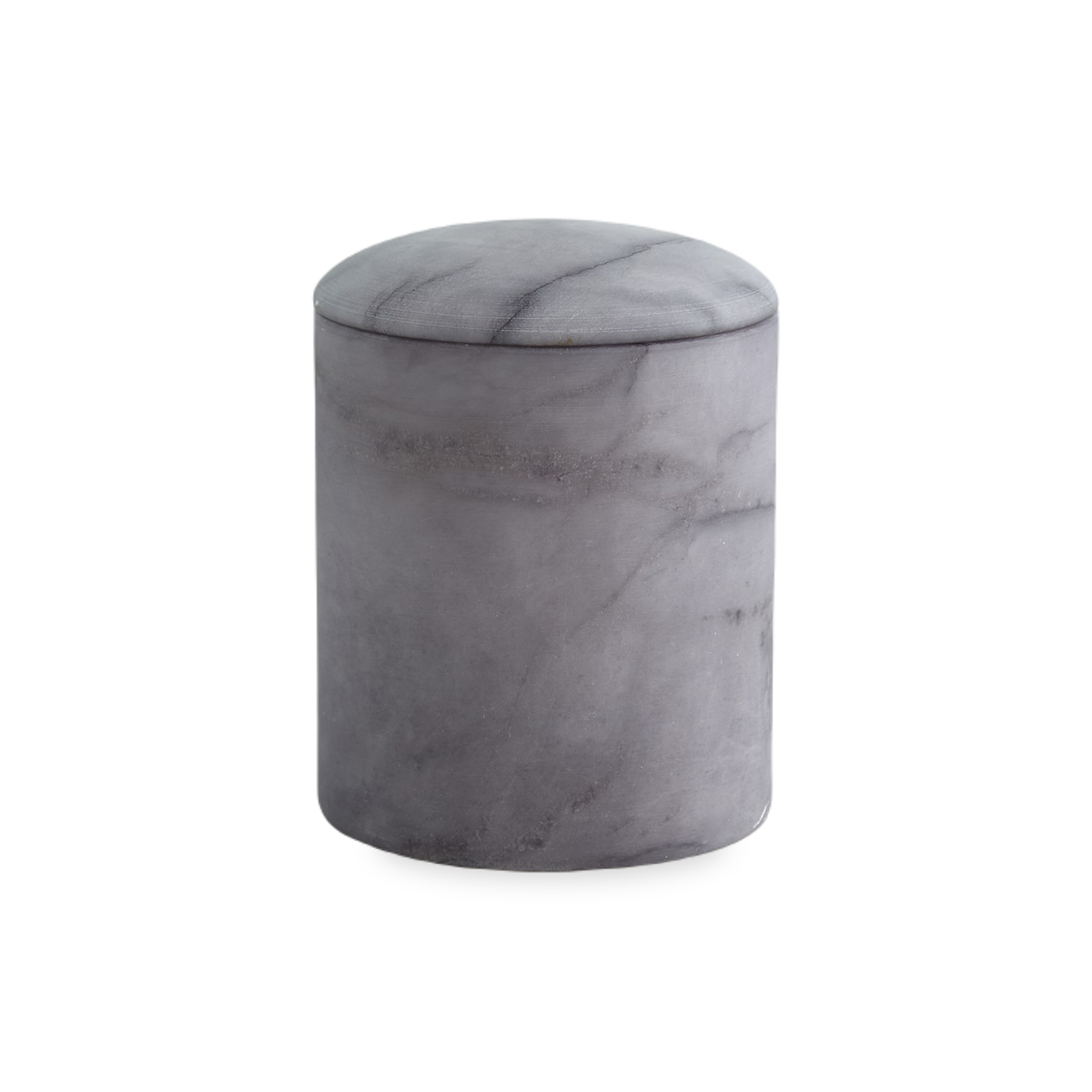 Perfect for a vanity or desk, the Gala Canister is made from natural alabaster with a smooth domed top for a softer statement.