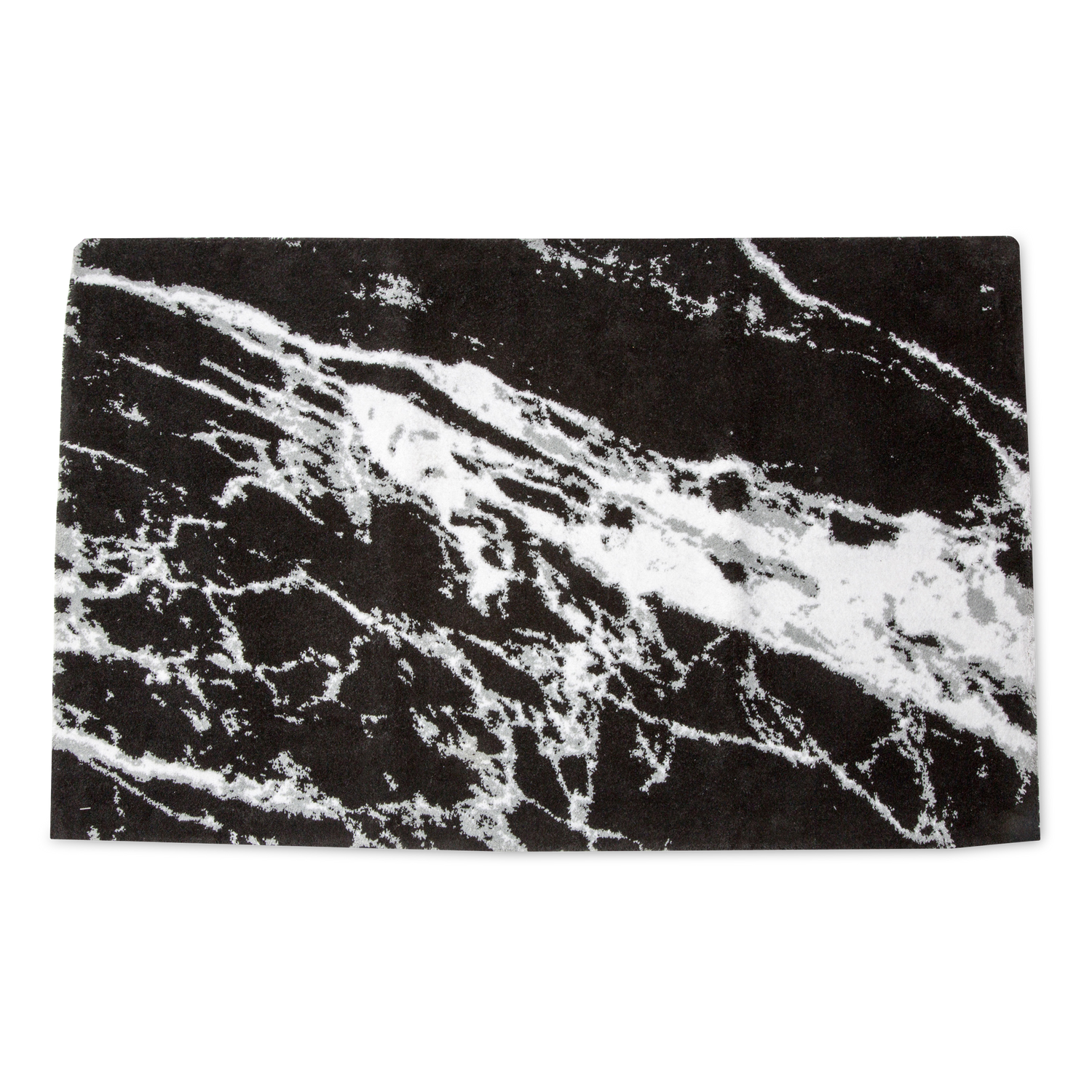 This 100%25 cotton bath rug has a marble motif design for a little bit of extra texture and comfort underfoot.