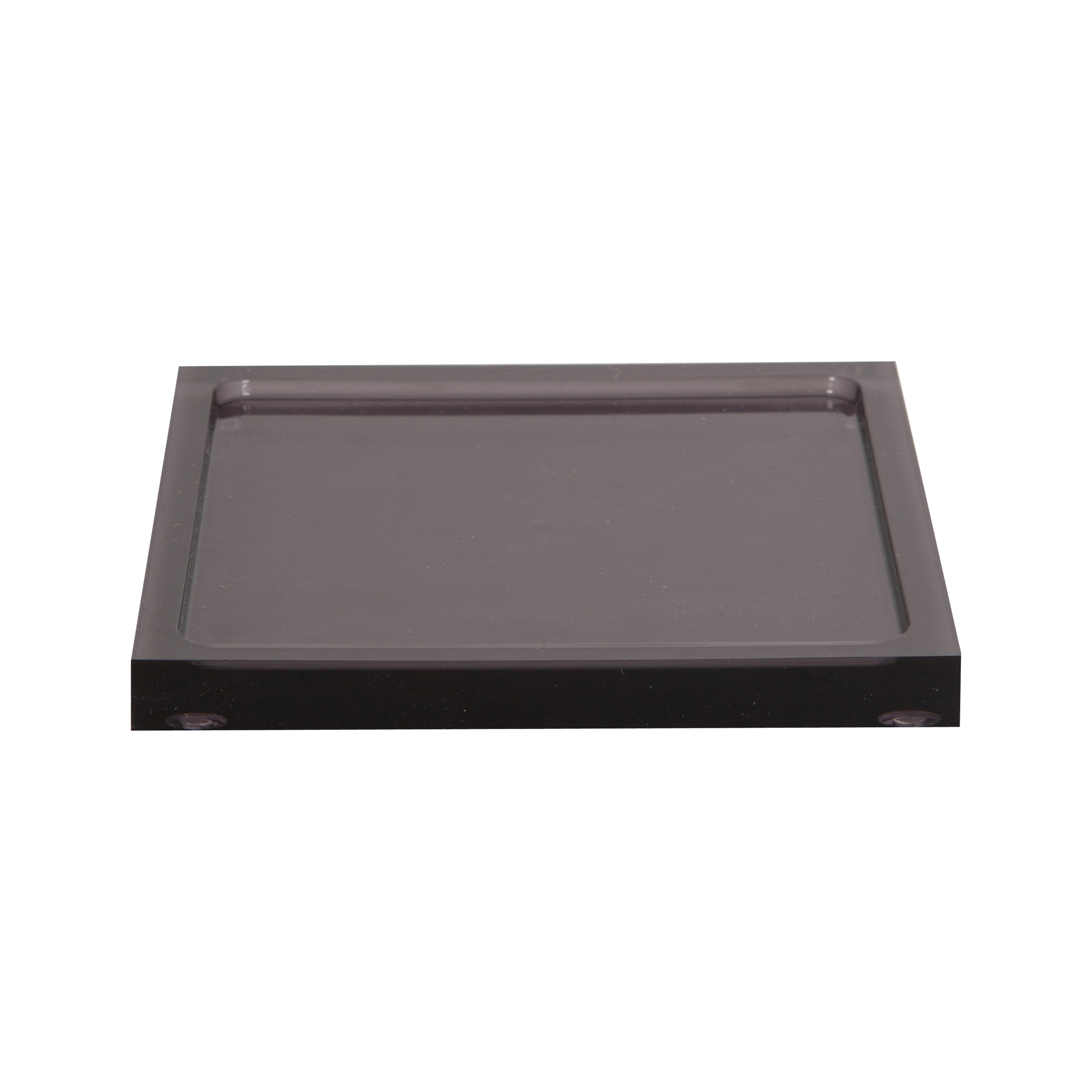 These acrylic coasters in a black finish offer a sleek way to protect your tabletops and keep your drinks in place.