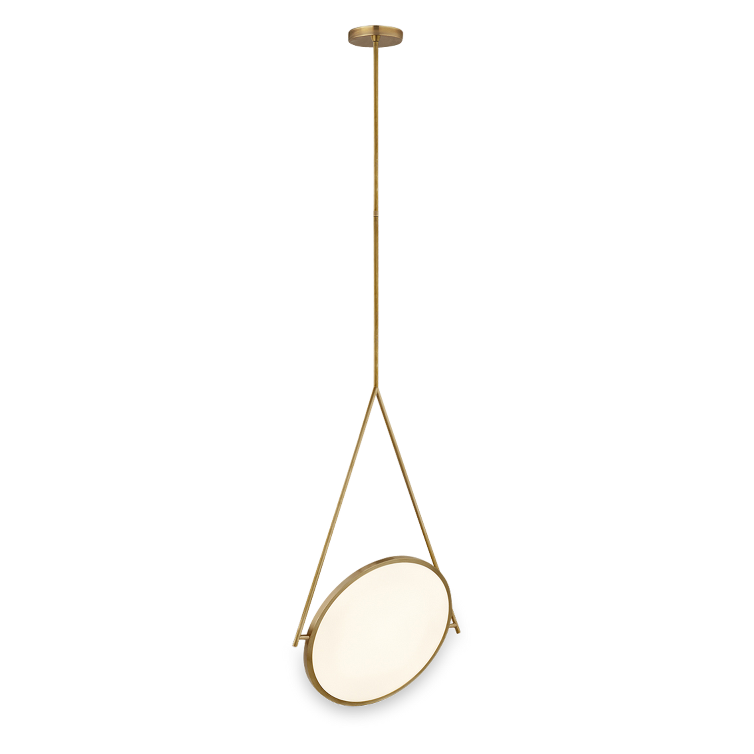 Blending form with function in a truly contemporary way%2C the Stance rotating pendant features sleek lines and a unique shape.