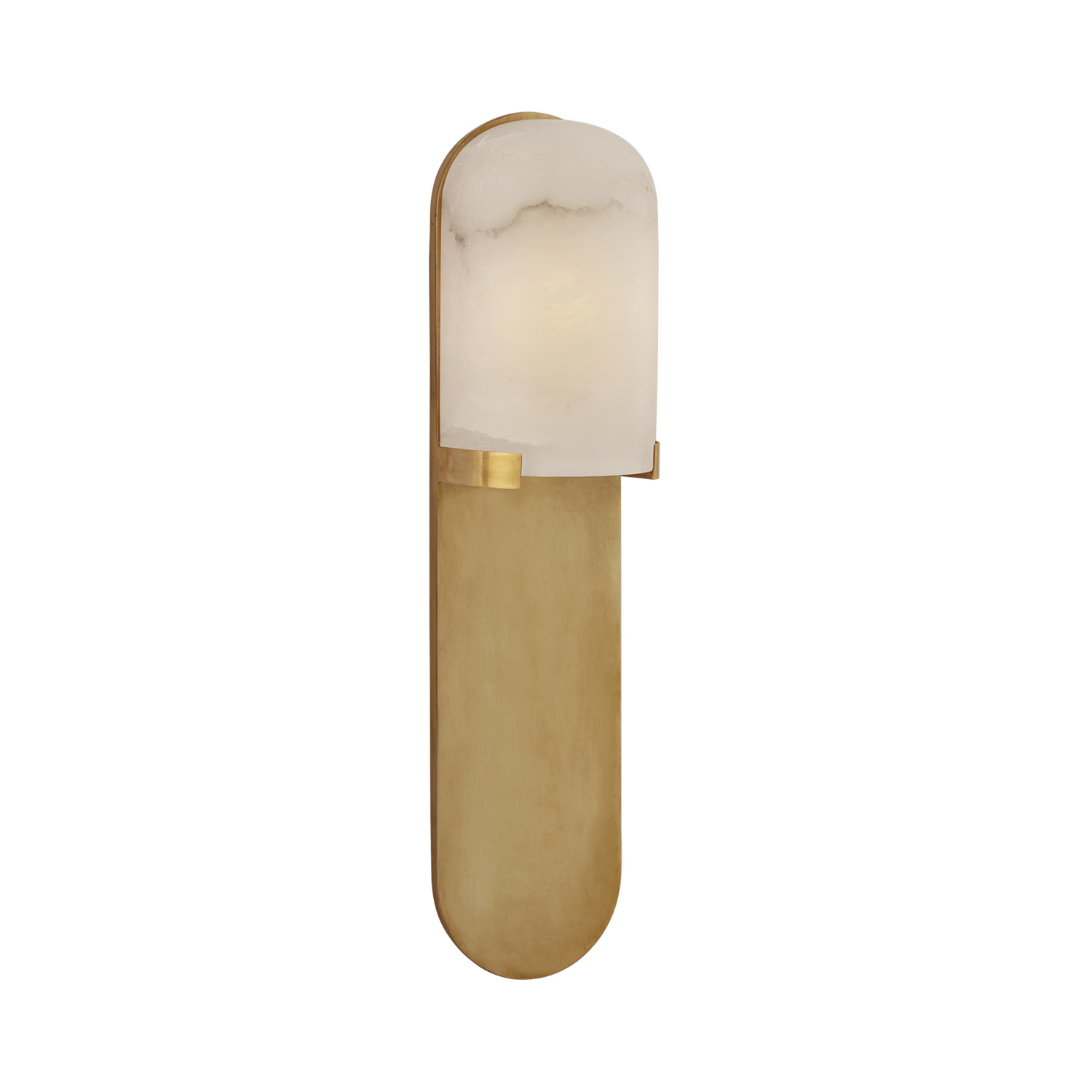 The Melange Medium Elongated Pill Wall Light features a distinctive design and soulful vibe.