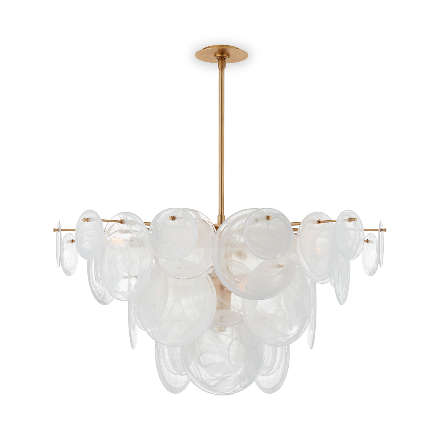 The Loire Medium Chandelier is inspired by old world glamour and European midcentury design.