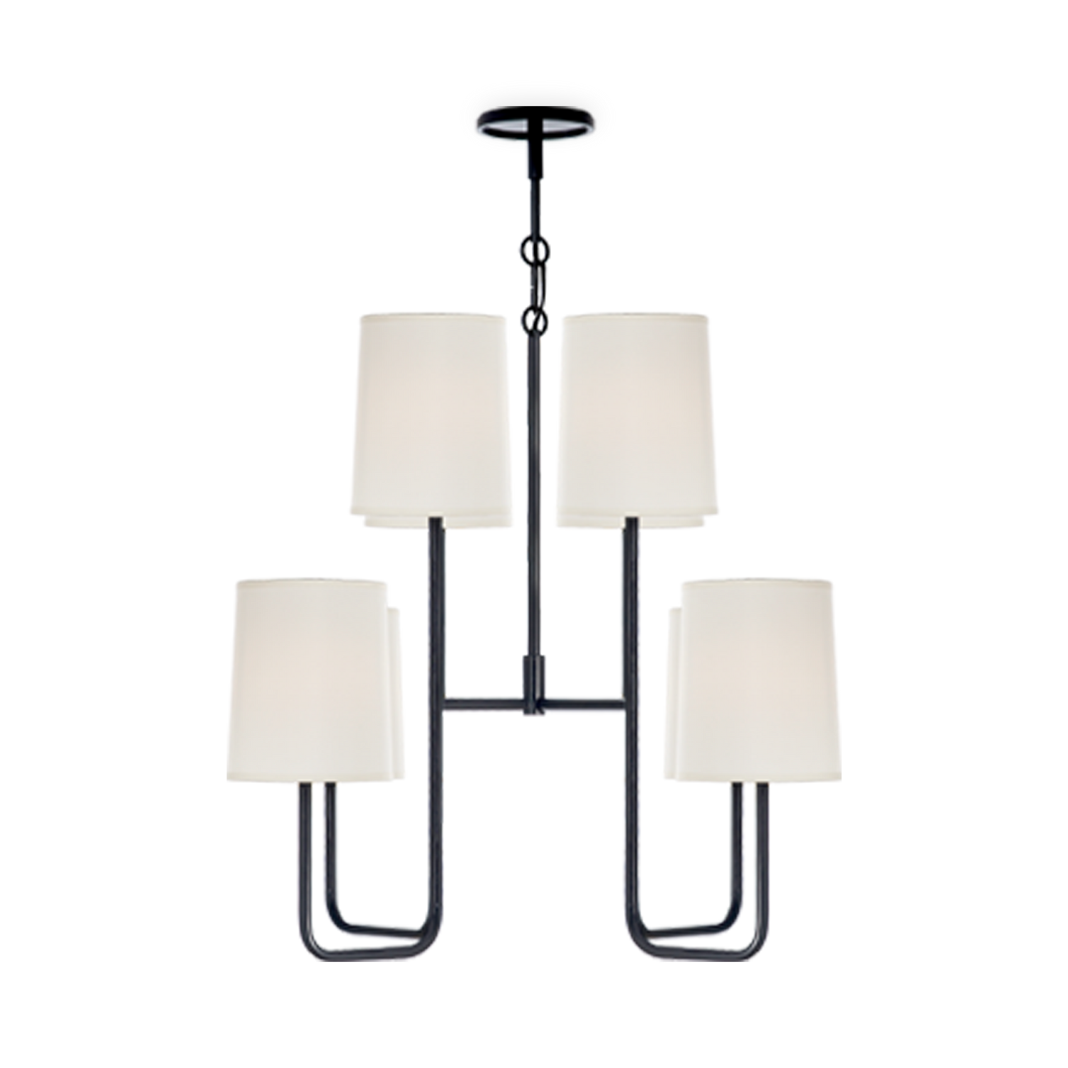 The Enameled Ceiling Light features a pared down and refined style.