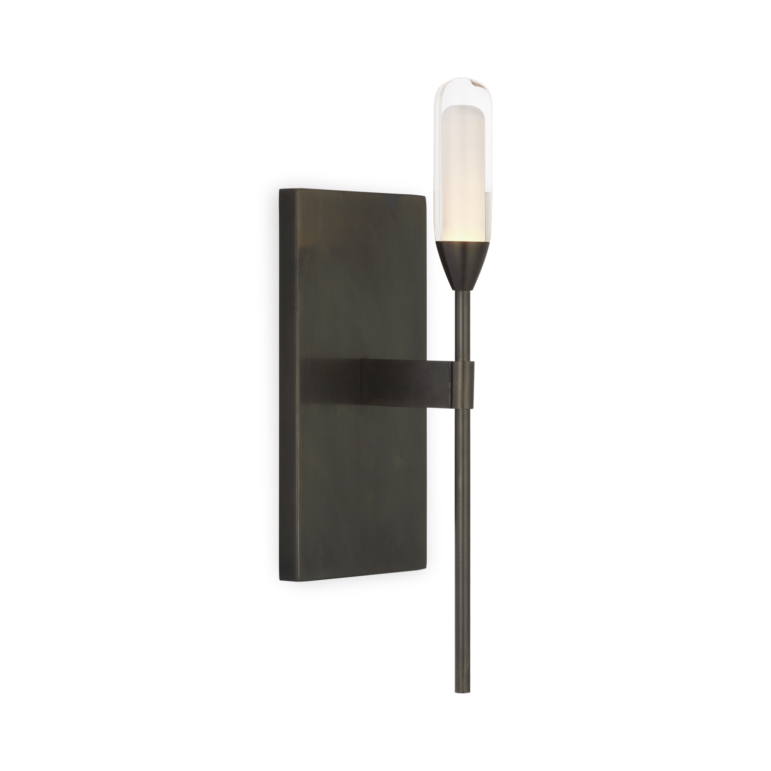 The Overture Medium Sconce blends form with function in a uniquely appropriate way making a piece that is inherently recognizable.