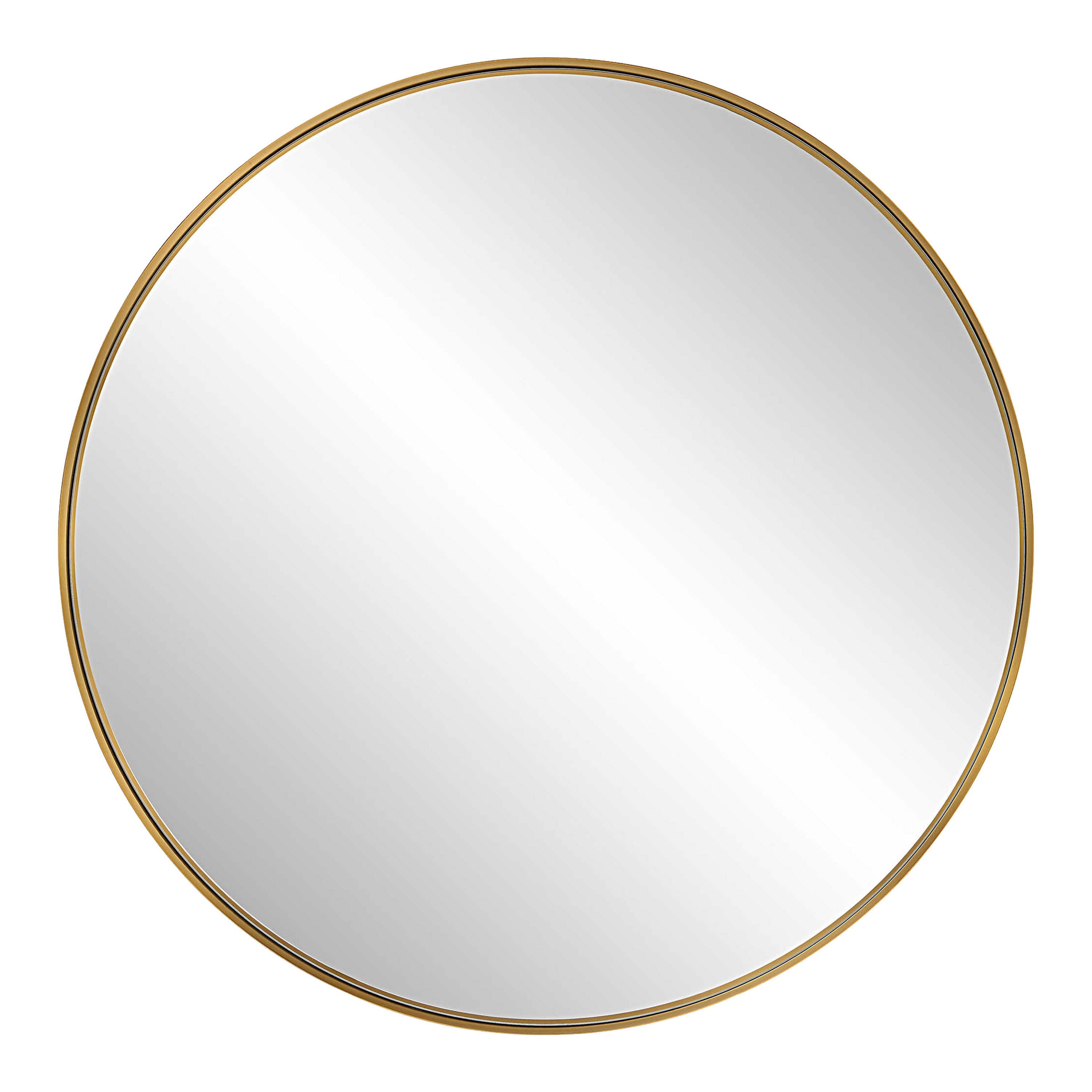 This elegant design keeps it simple with a thick stainless steel strap frame, finished in a plated metallic brushed brass.