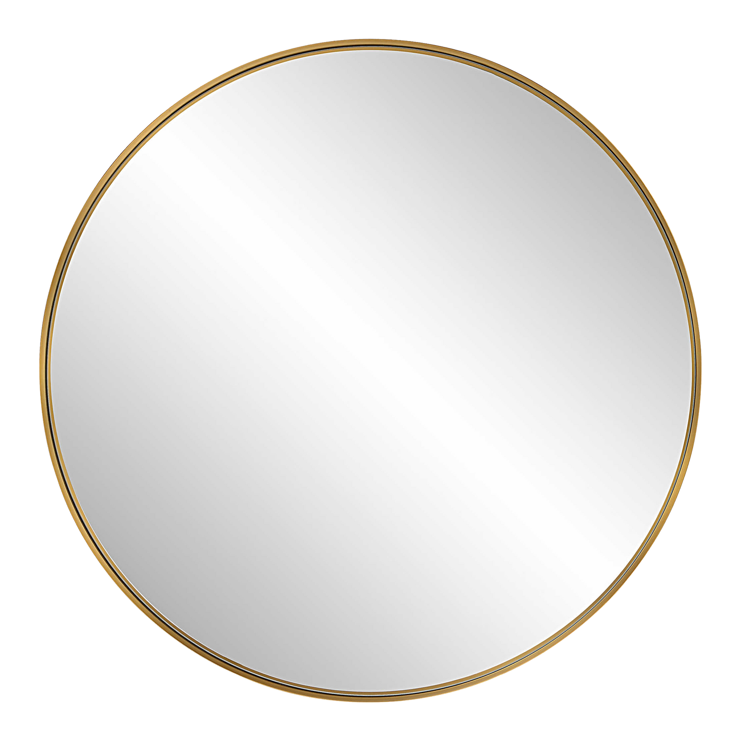 This elegant design keeps it simple with a thick stainless steel strap frame%2C finished in a plated metallic brushed brass.