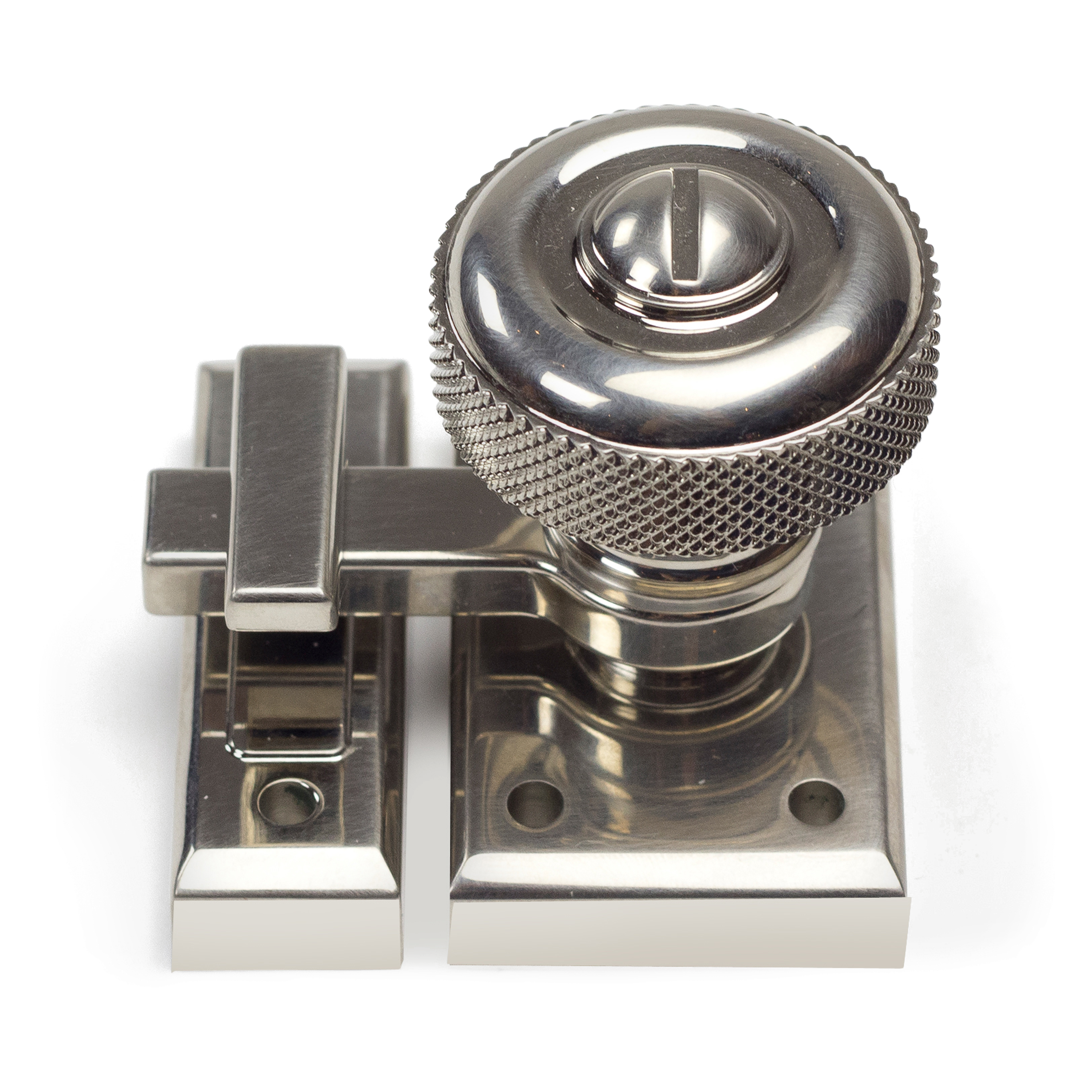 The Waterworks Rw Atlas 2" latch is part of a groundbreaking, industrial-inspired collection that entices with powerful shapes, genuine materials and unique aesthetic details.