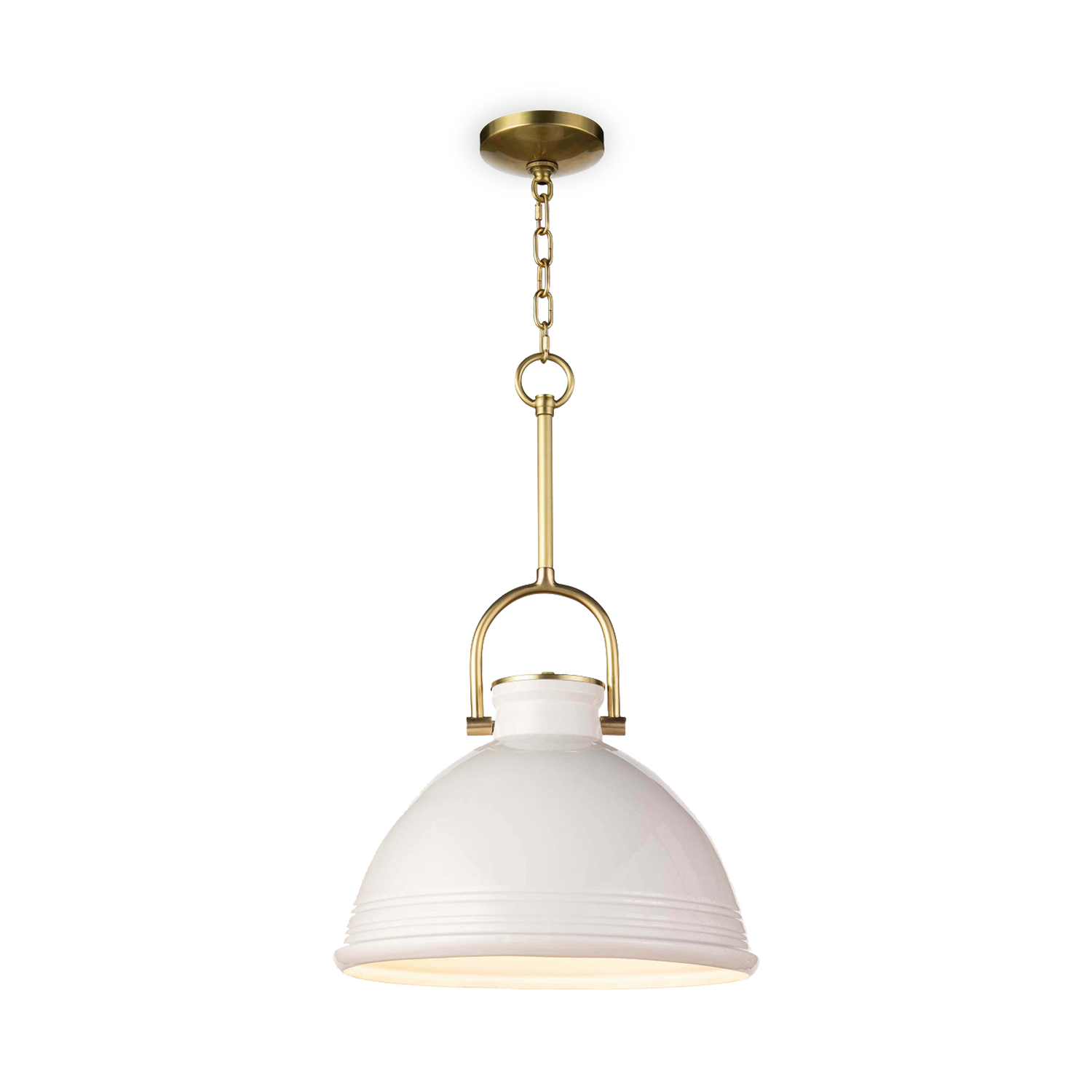 Classic lines combined with the hand touch of a potter make this ceramic pendant a statement piece for any kitchen or dining room.