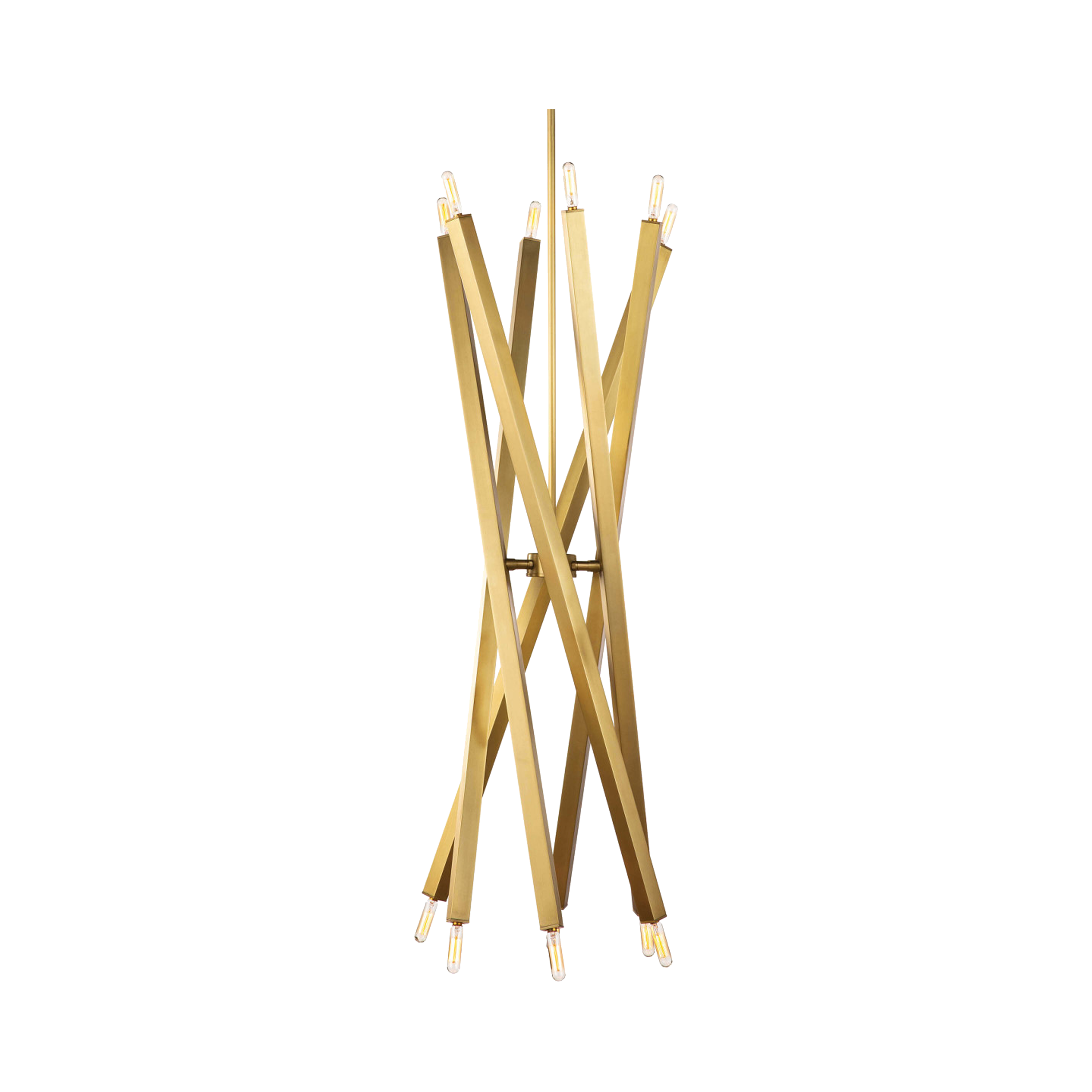 Contemporary cool: Sleek metal rods seemingly balance in this air.