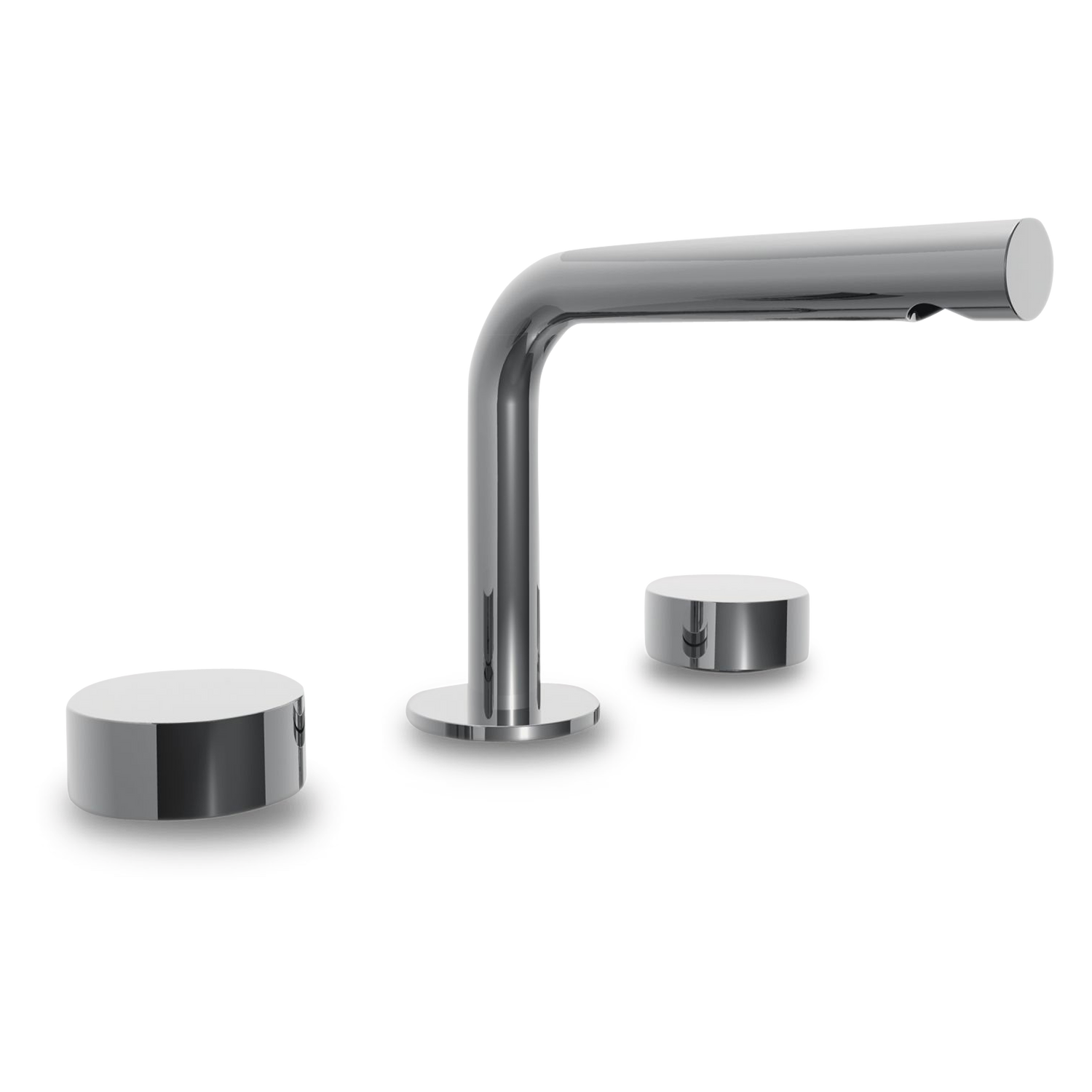 A simple%2C modern widespread basin faucet.