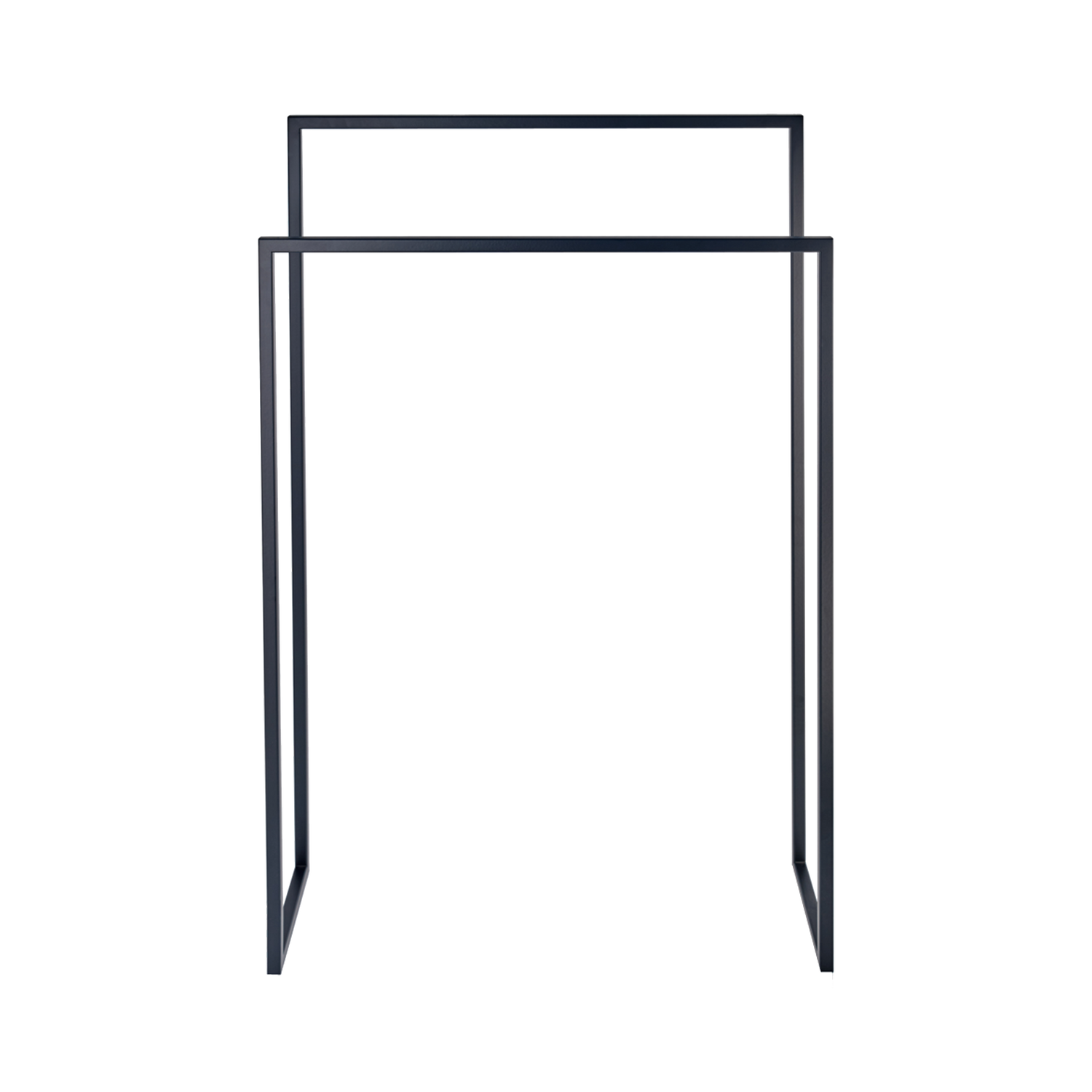 Finished in a matte black tone%2C this stylish free standing towel stand can hold multiple towels in your bathroom.