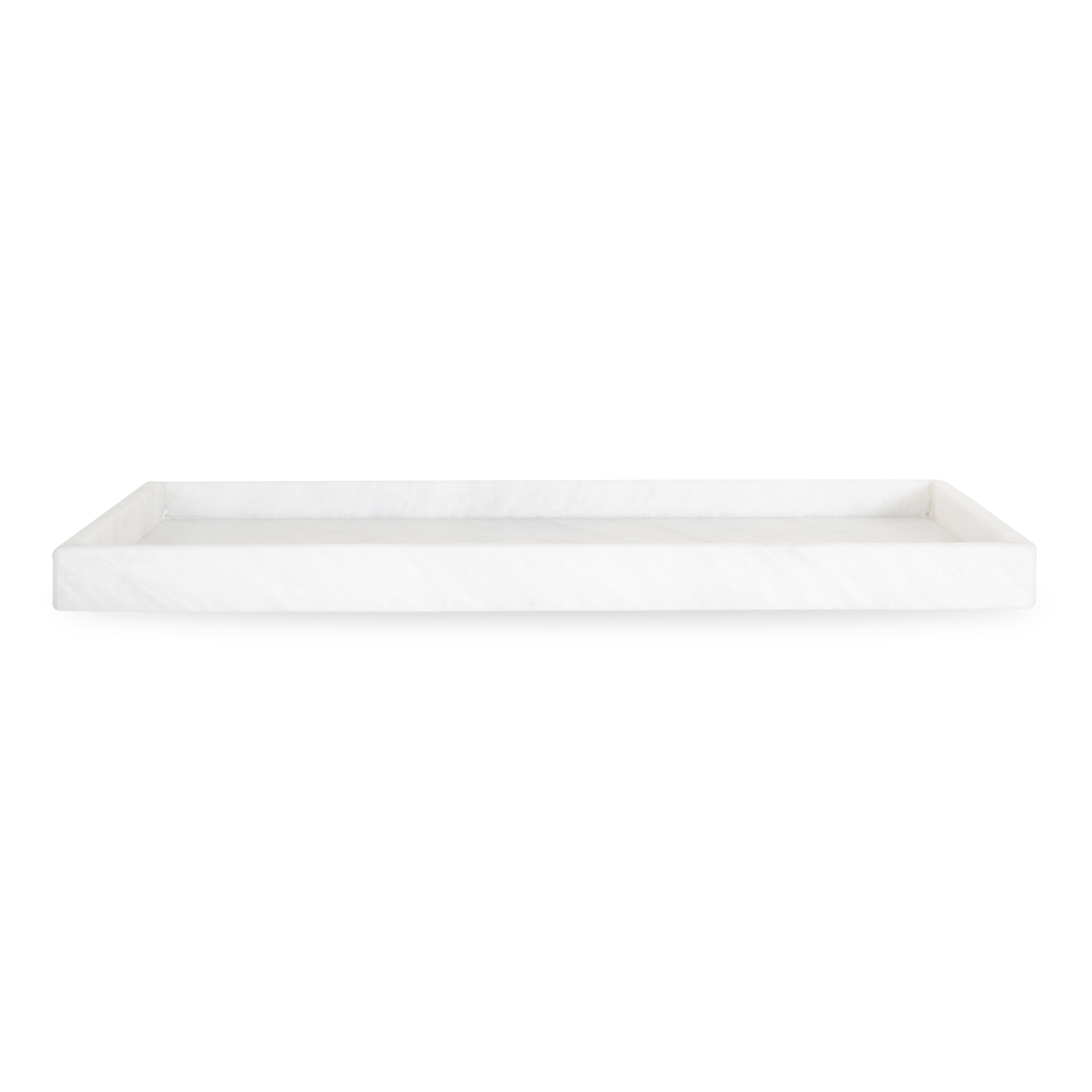 A gorgeous white marble collection of bathroom essentials with a minimalist design.