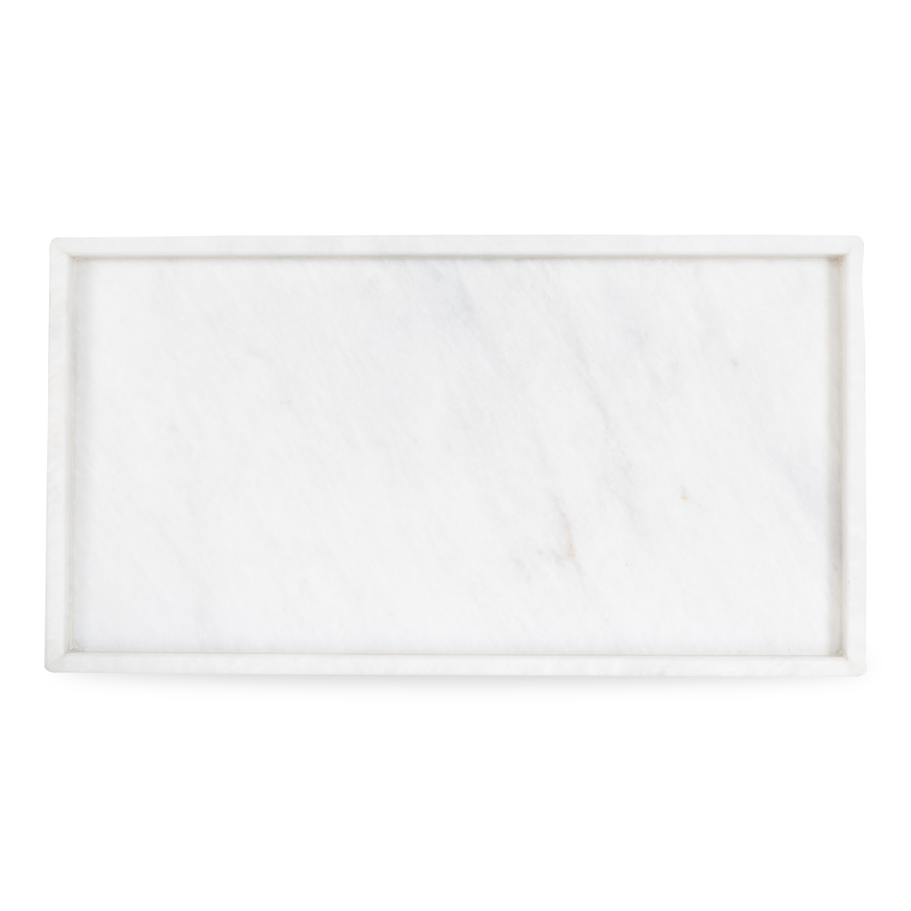 A gorgeous white marble collection of bathroom essentials with a minimalist design.