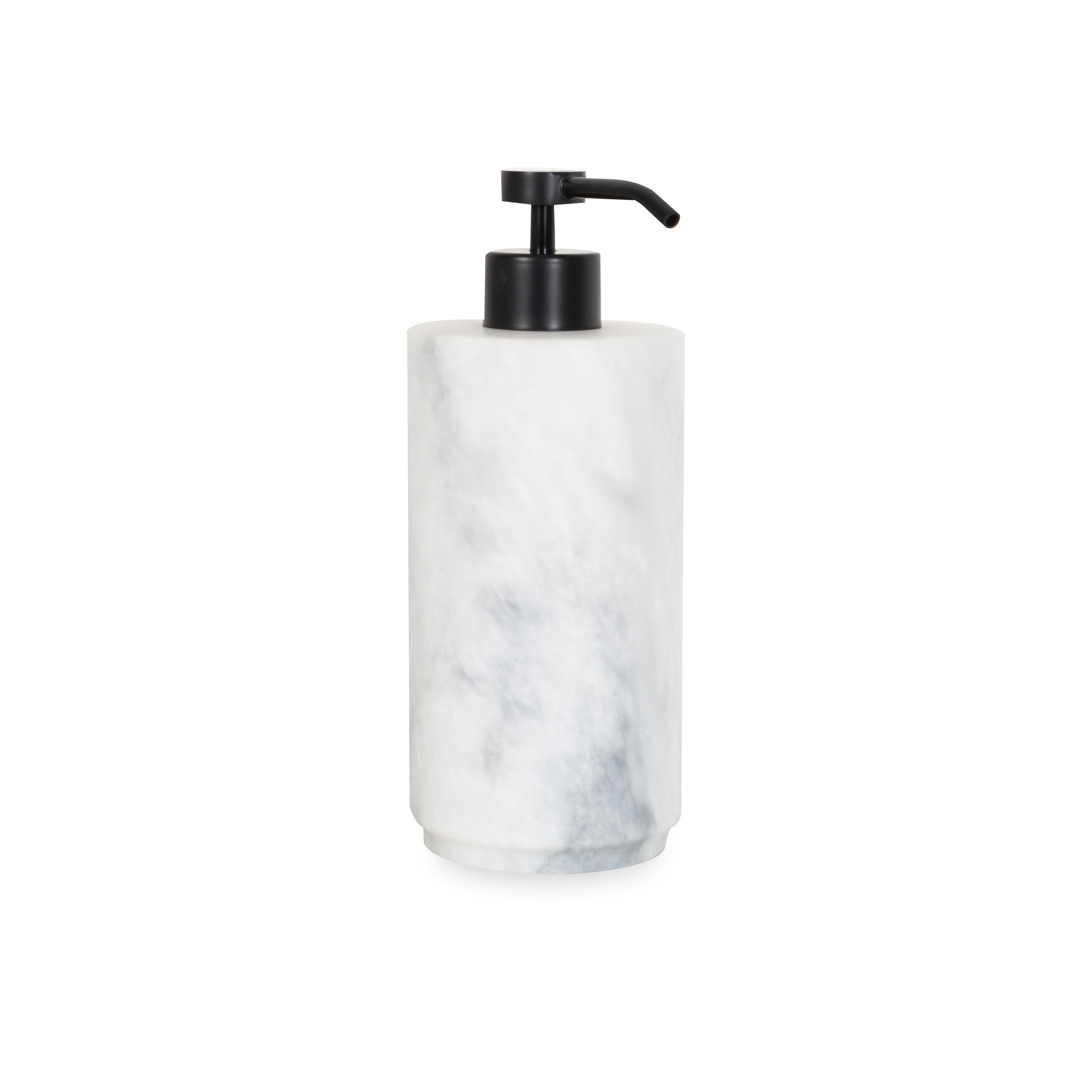 A gorgeous white marble collection of bathroom essentials with a minimalist design.