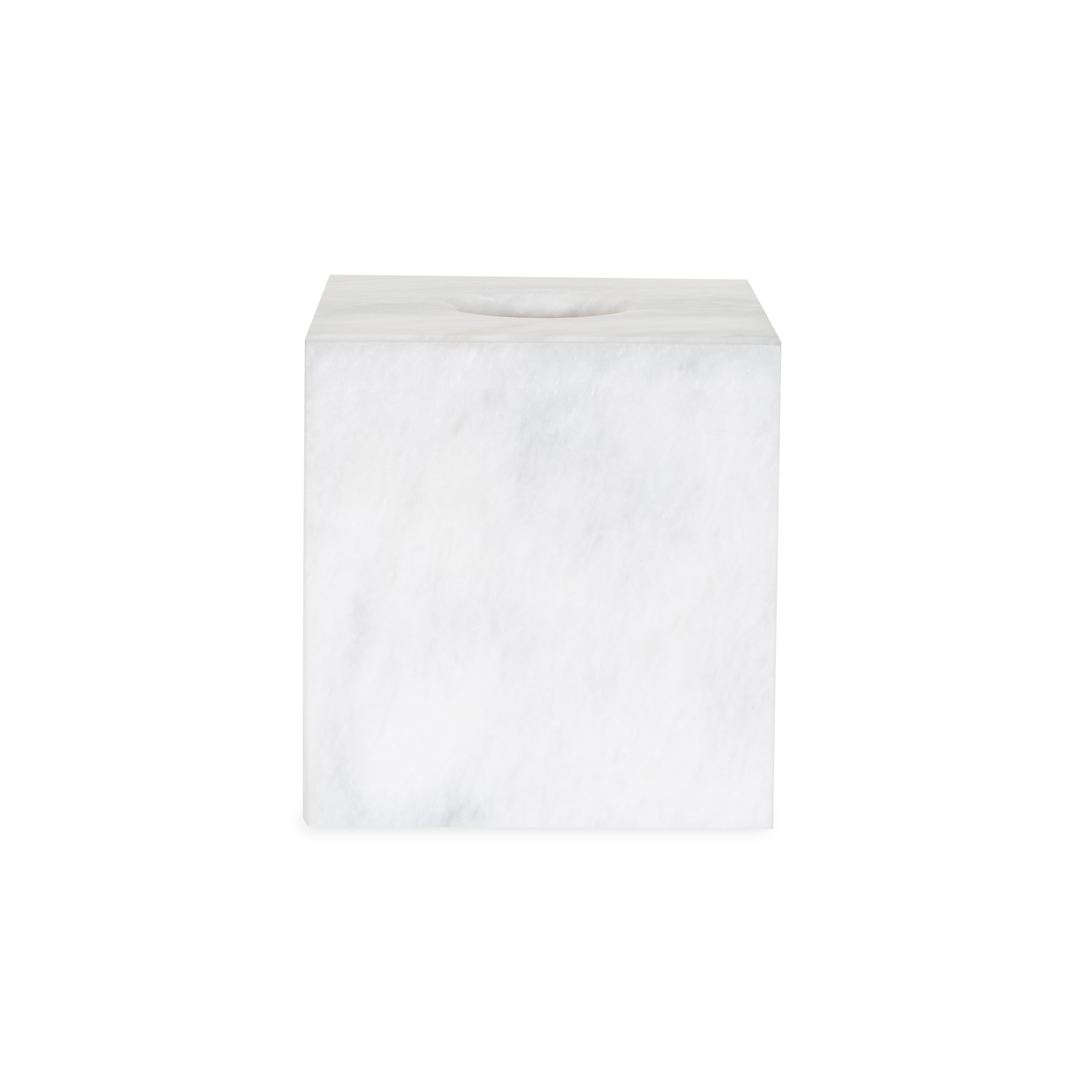 A gorgeous white marble collection of bathroom essentials with a minimalist design.