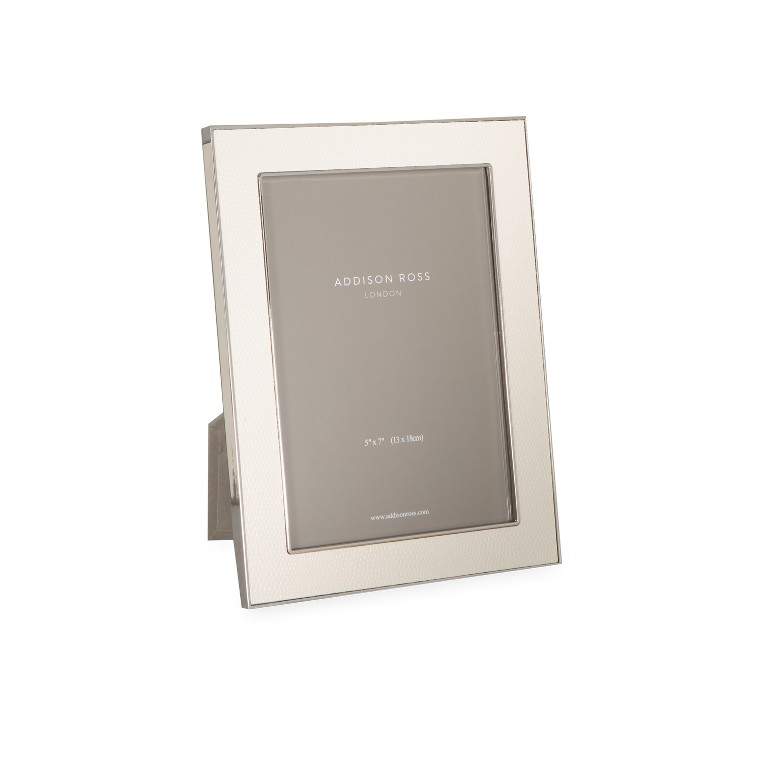 Bold and unique%2C this picture frame is made with faux white snake skin and silver and is backed with luxury velvet.