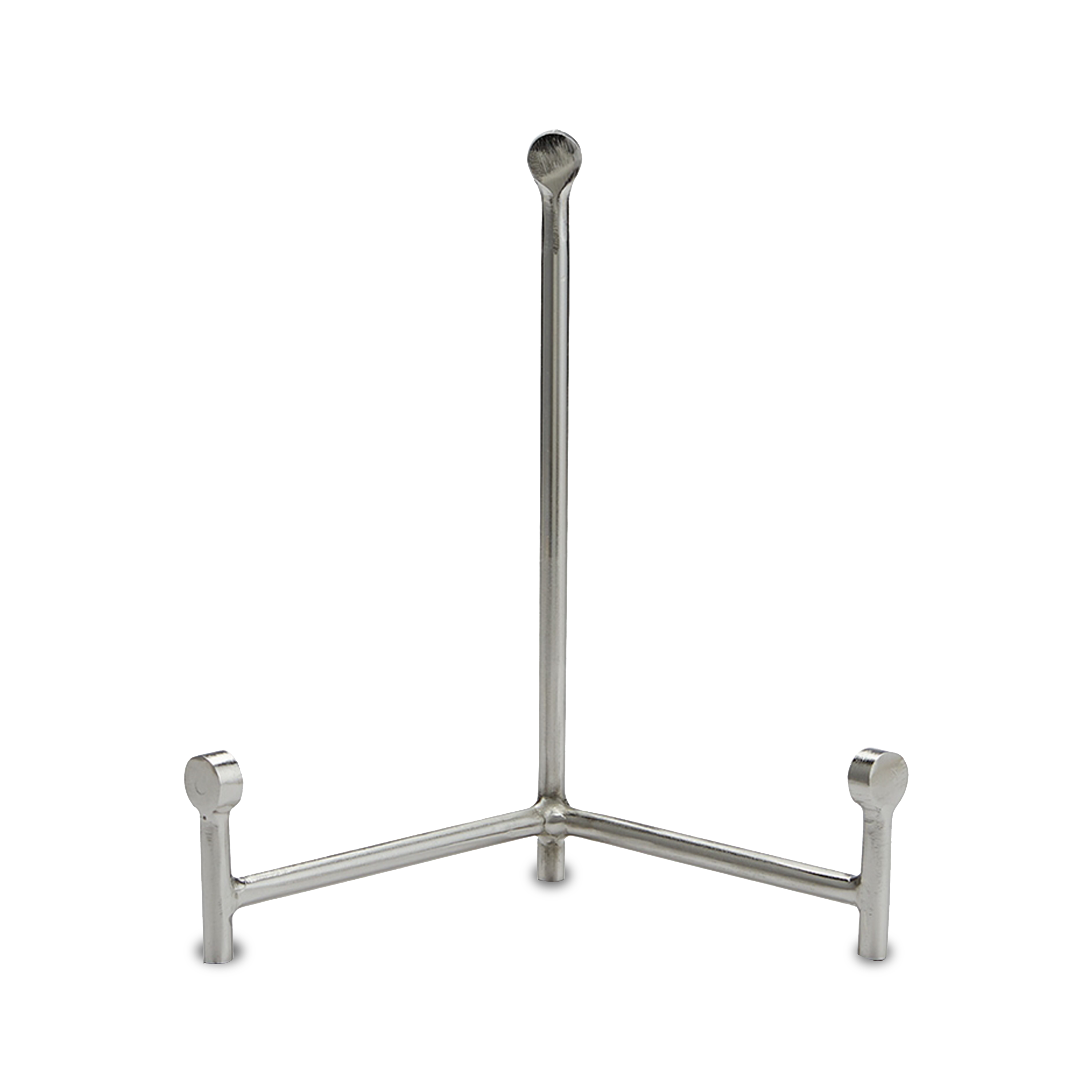 With its sturdy design, this black tripod stand is a great piece to showcase your unique plates and decorative trays.