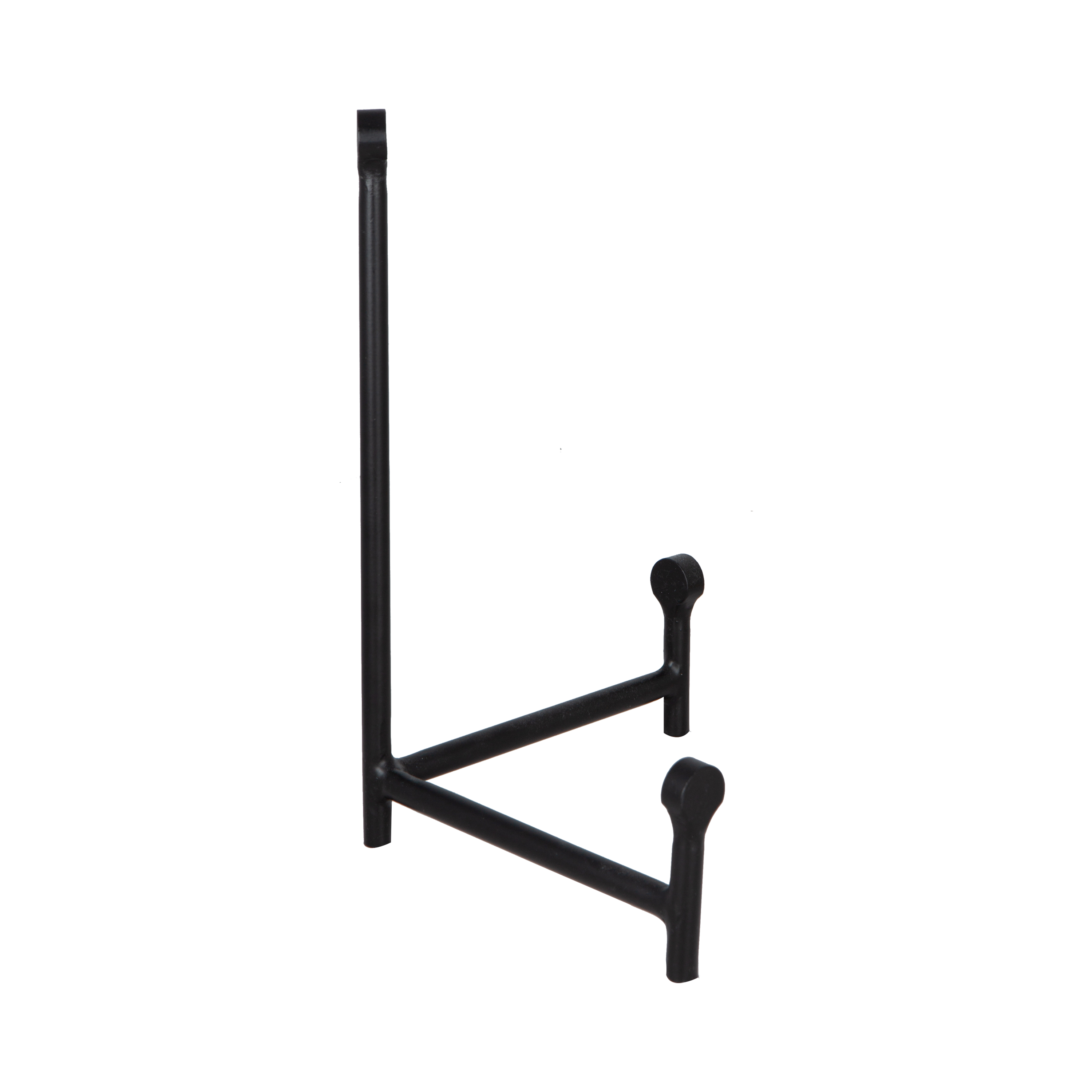 With its sturdy design, this black tripod stand is a great piece to showcase your unique plates and decorative trays.