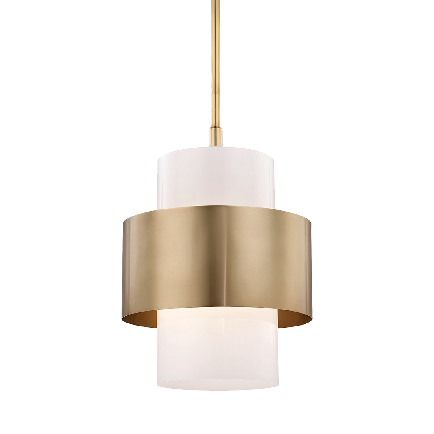 A sleek cylinder diffuser contrasted by an offset metal band%2C Corinth is an elegant decorative accent.