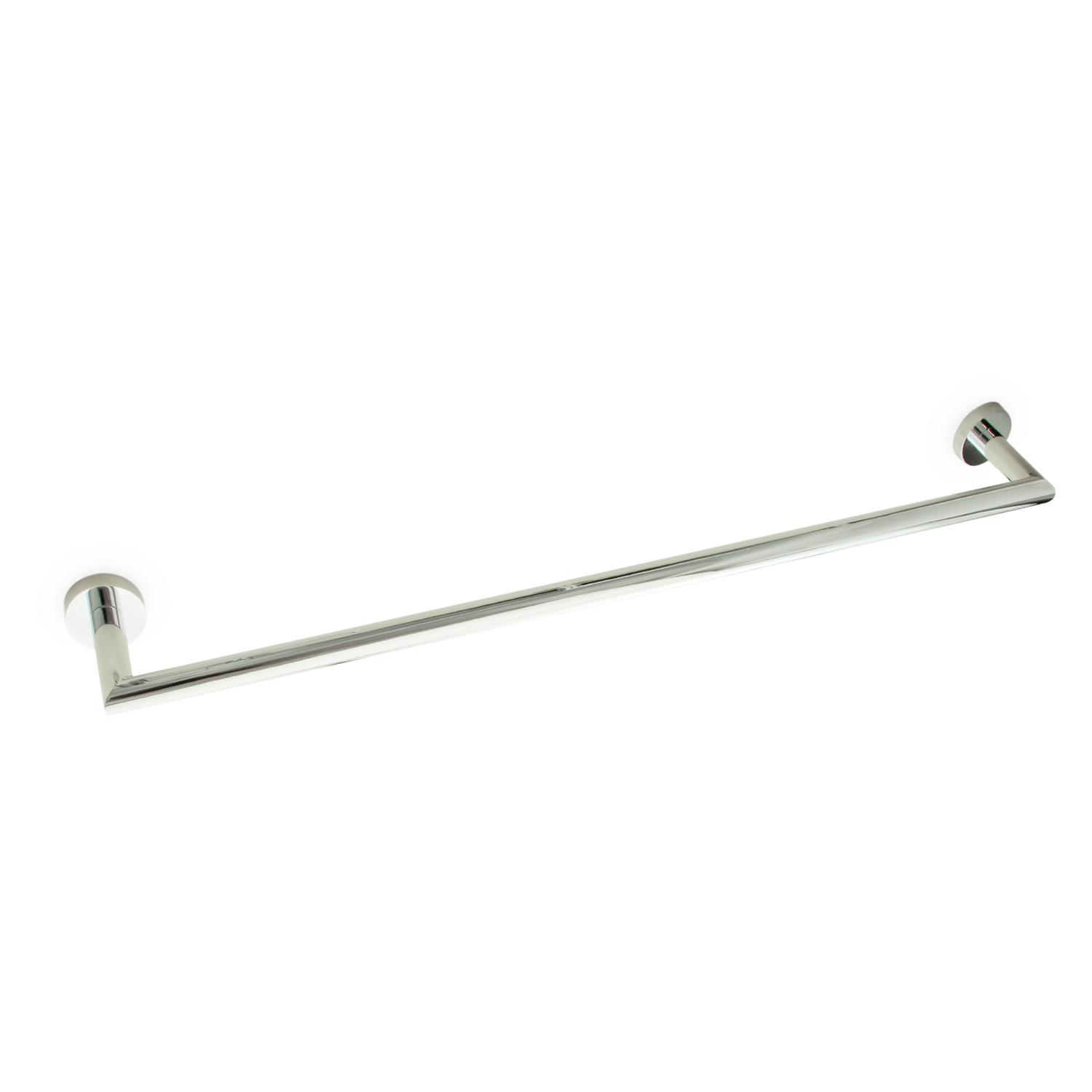 The Allie 24%22 Towel Bar features a simple%2C yet sophisticated design%2C mitered detailing and sleek round flowing lines