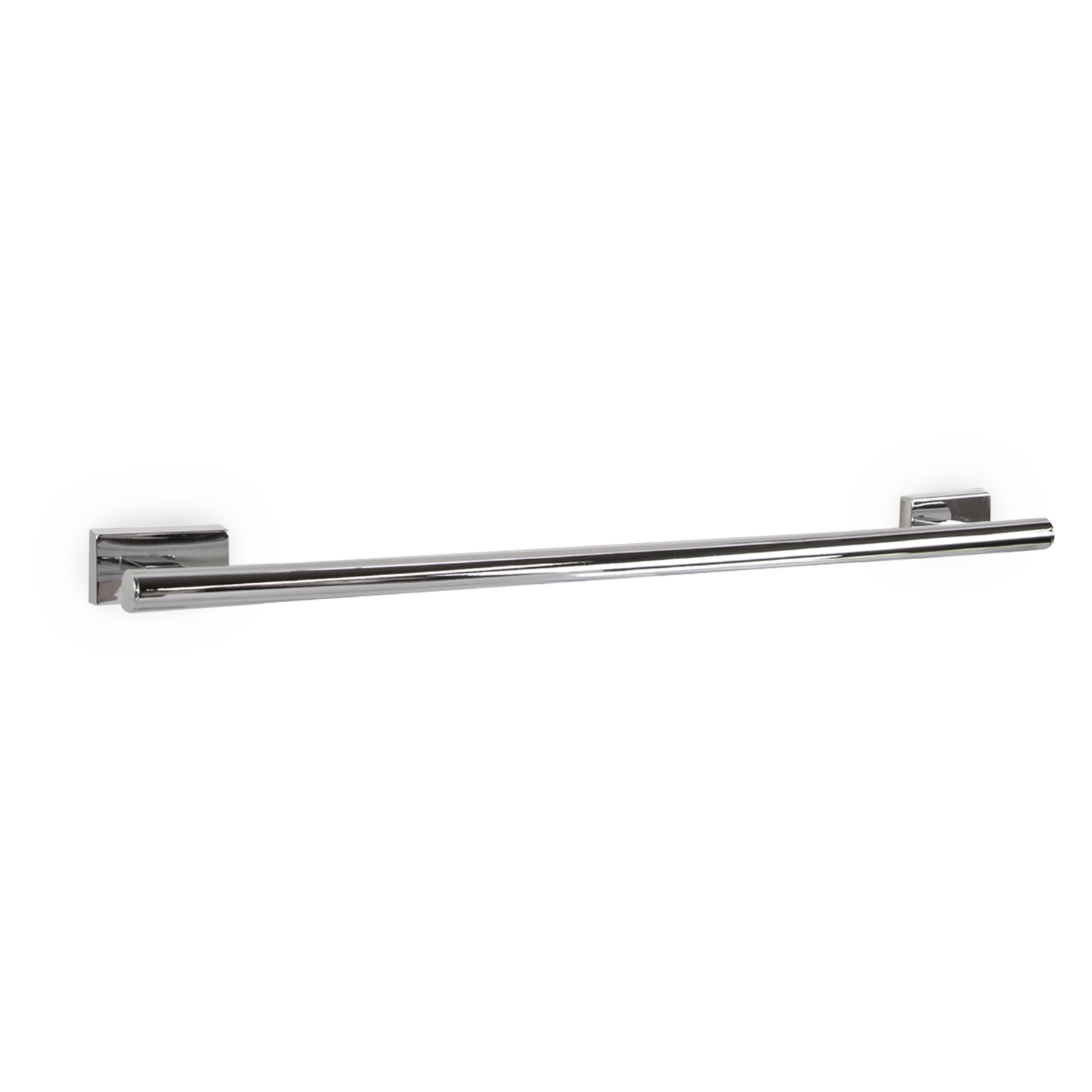 The Soho 86 24%22 Towel Bar is a modern towel holder with geometeric shapes.