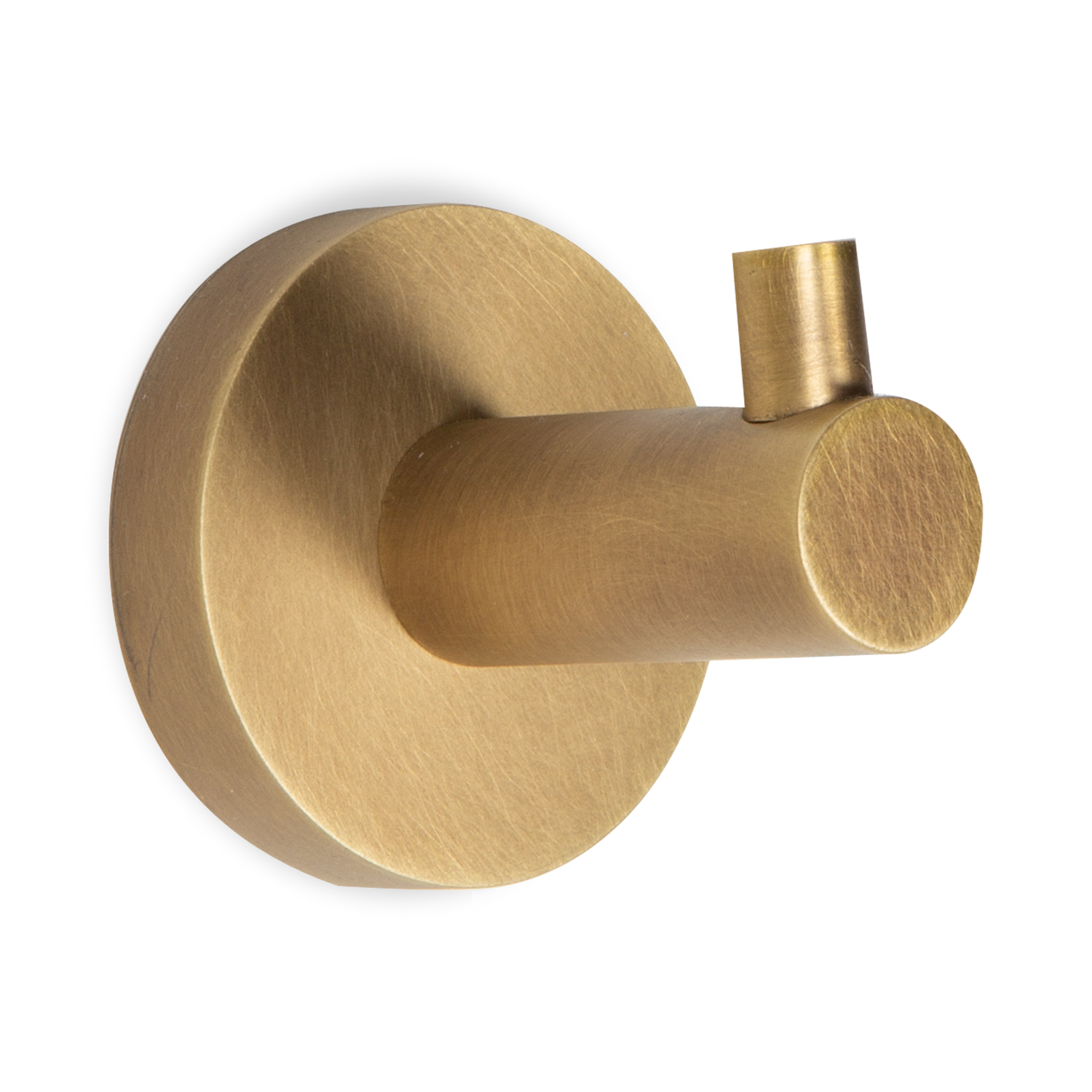 A cylindrical contemporary robe hook.
