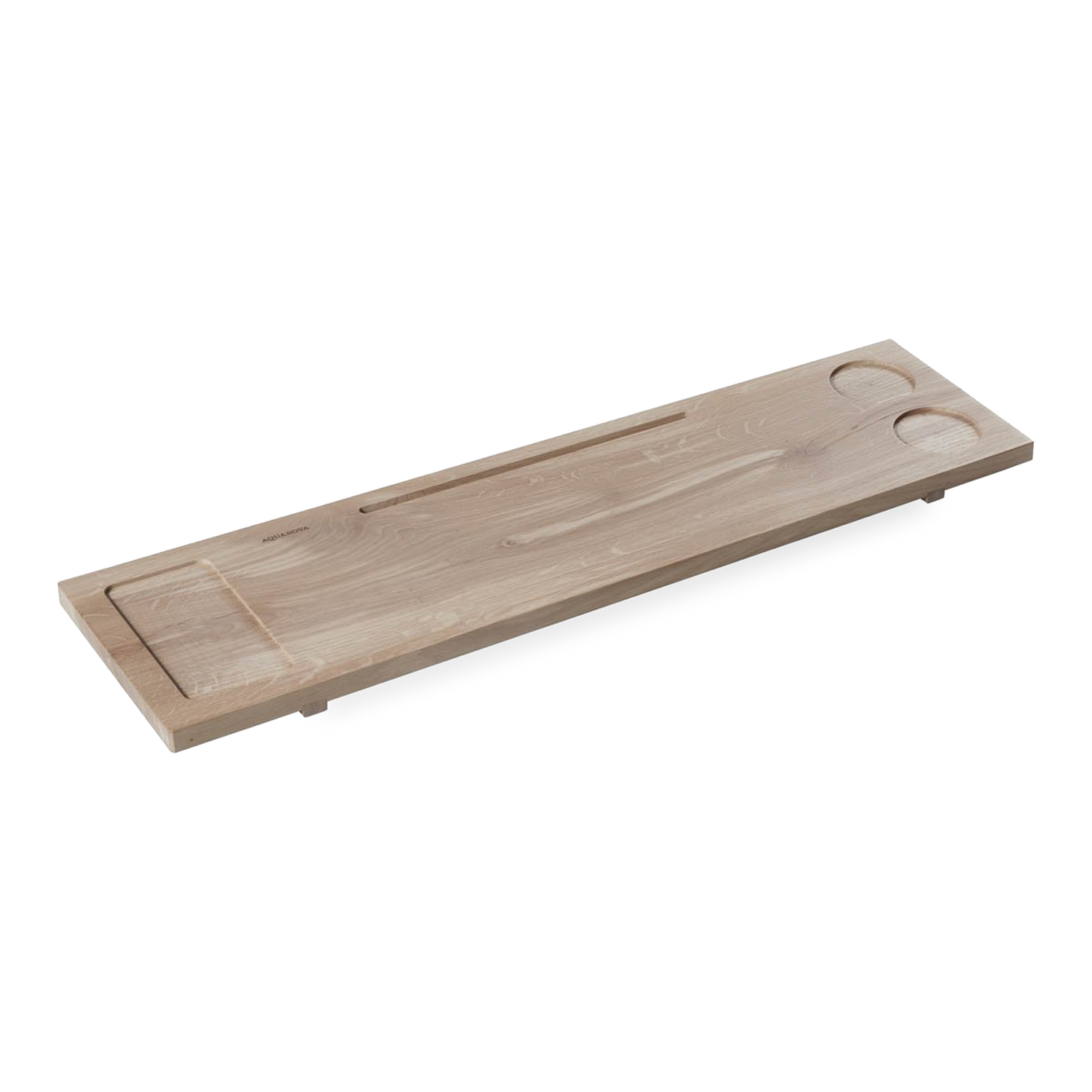 This unique Osaka Oak Tub Tray is handcrafted from 100%25 natural oak.