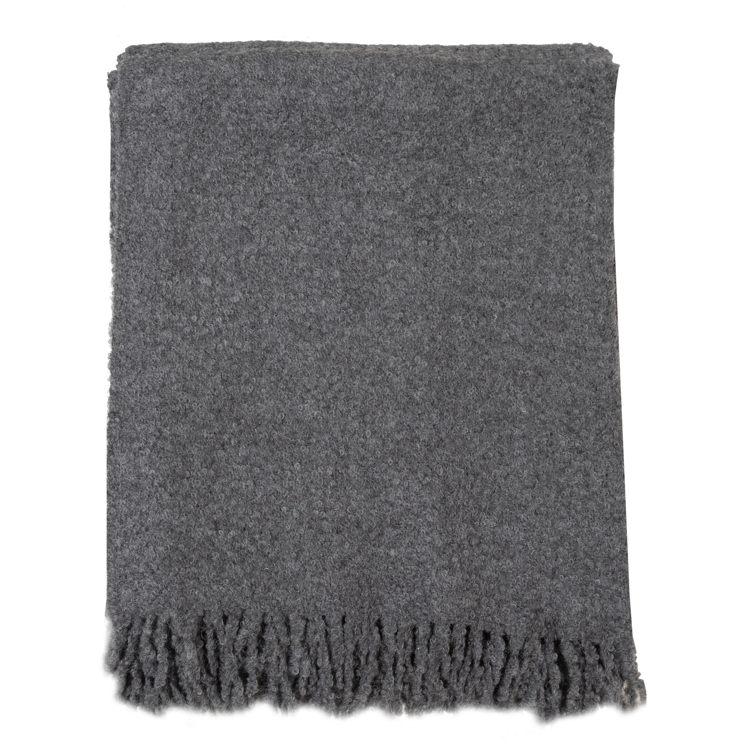 The Alpaca Boucle Throw features a soft and light mix of alpaca fleece and silk woven into a fine boucle.