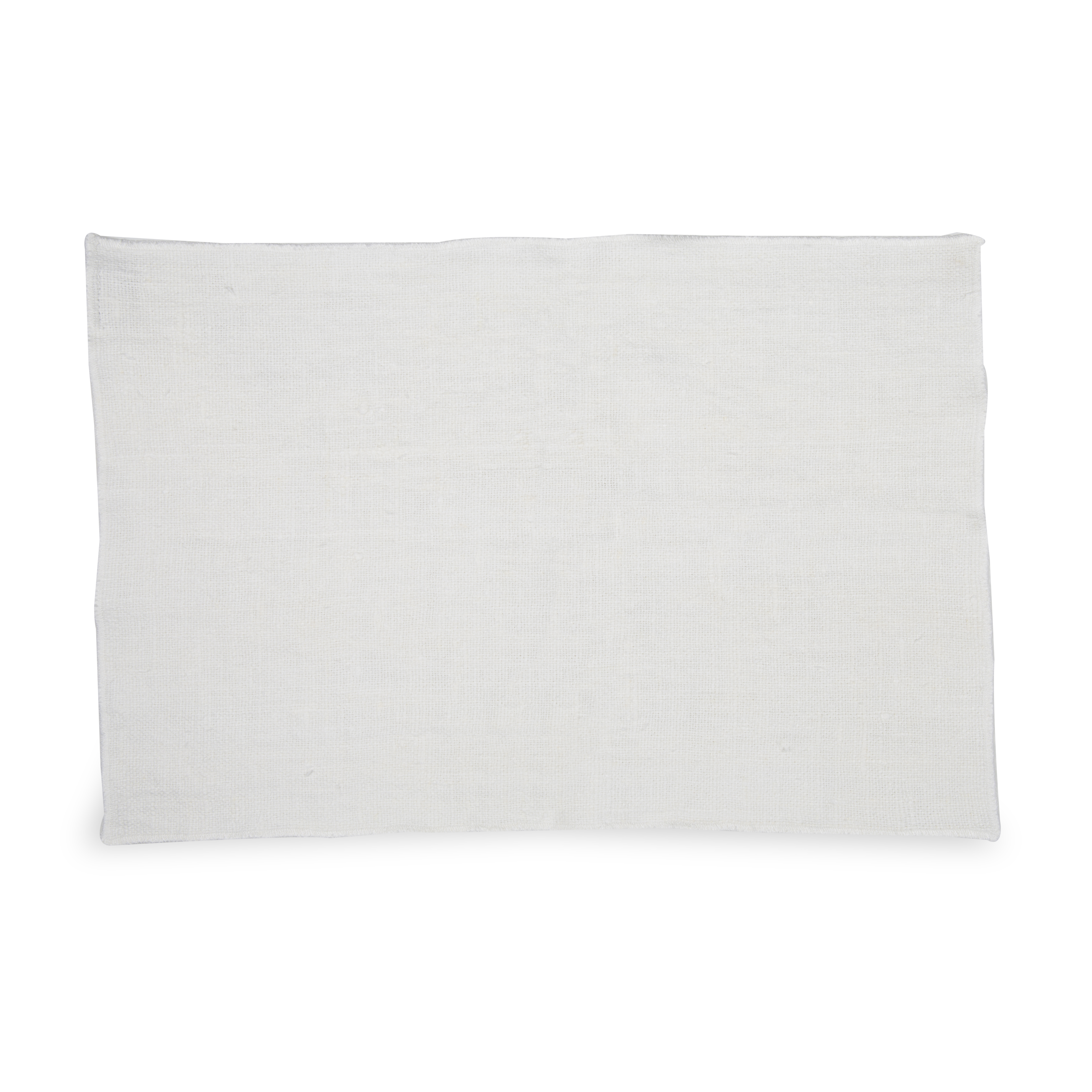 The Slub Linen Placemat features relaxed textural linen finished with tonal border stitching.
