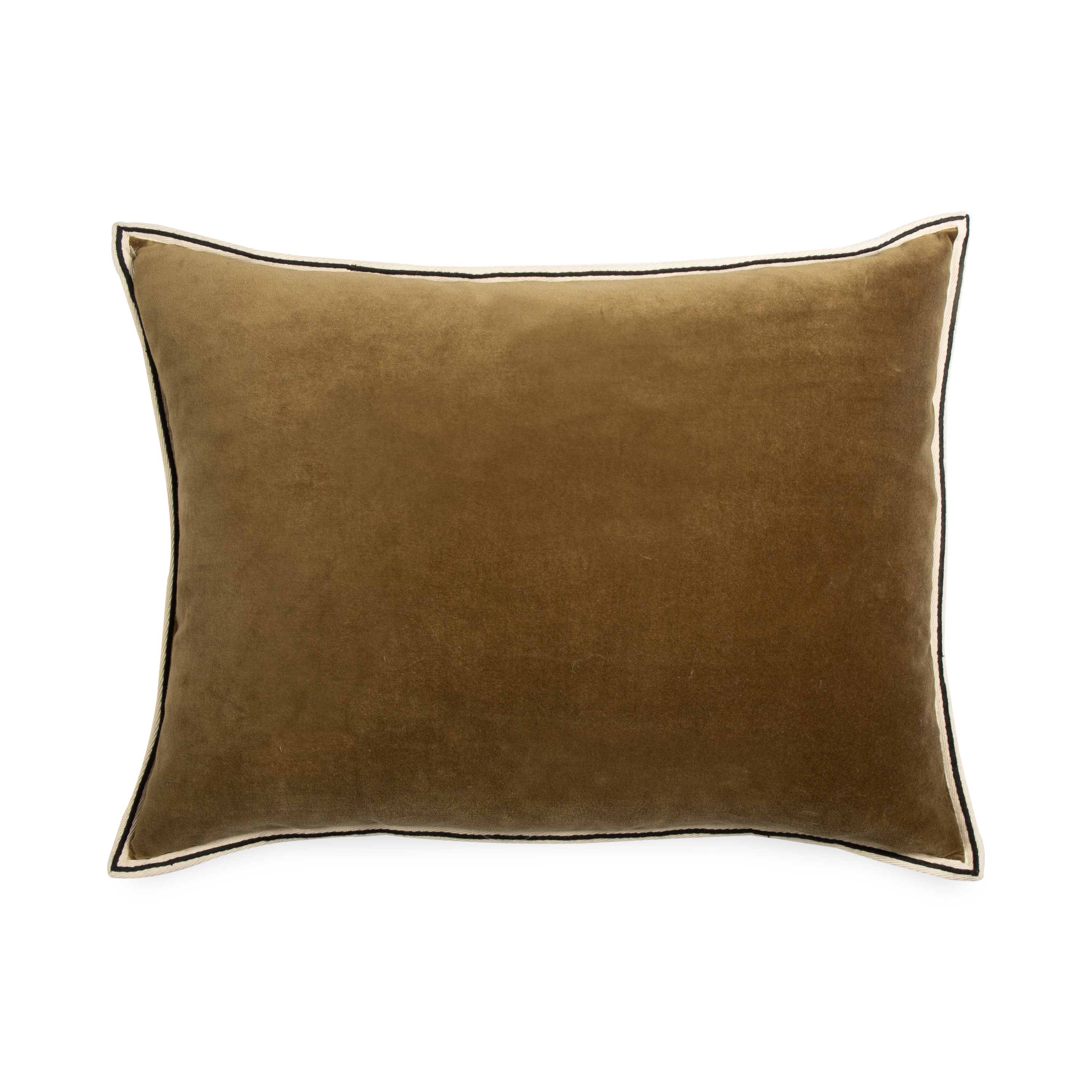 This Velvet Tape Pillow has a minimalist appearance with textural opulence.