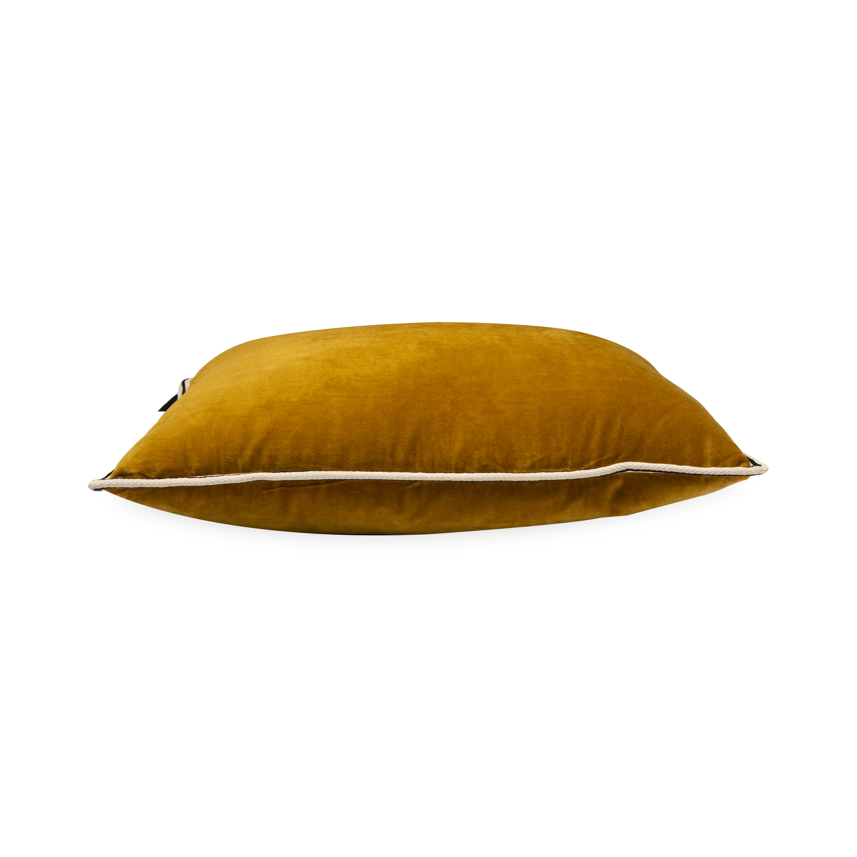 This Velvet Tape Pillow has a minimalist appearance with textural opulence.