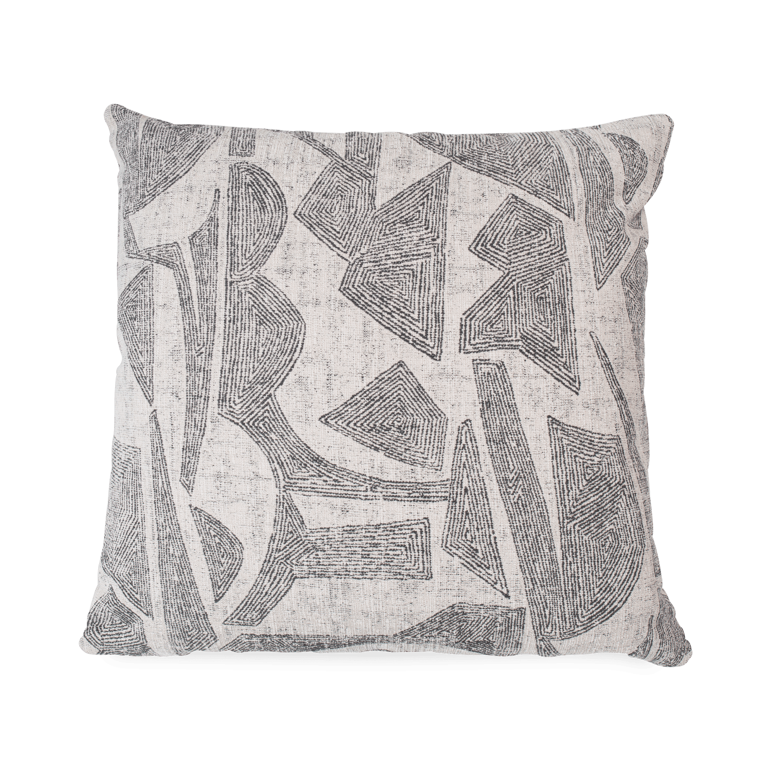 With a focus on textural appeal and pleasant tonality%2C the Artefact Pillow has a beautifully woven texture and an abstract design that mixes elements of straight lines and topograp