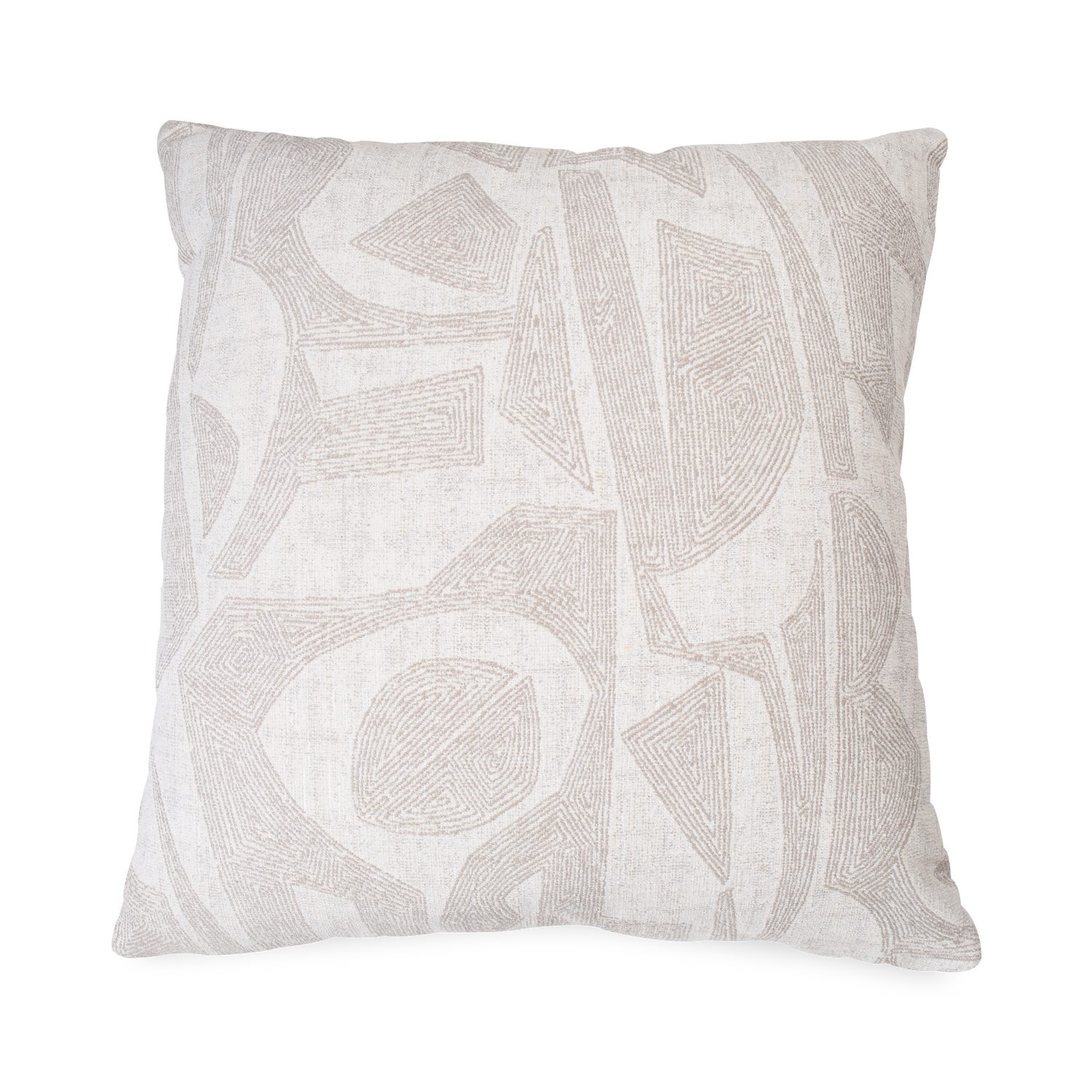 With a focus on textural appeal and pleasant tonality%2C the Artefact Pillow has a beautifully woven texture and an abstract design that mixes elements of straight lines and topograp