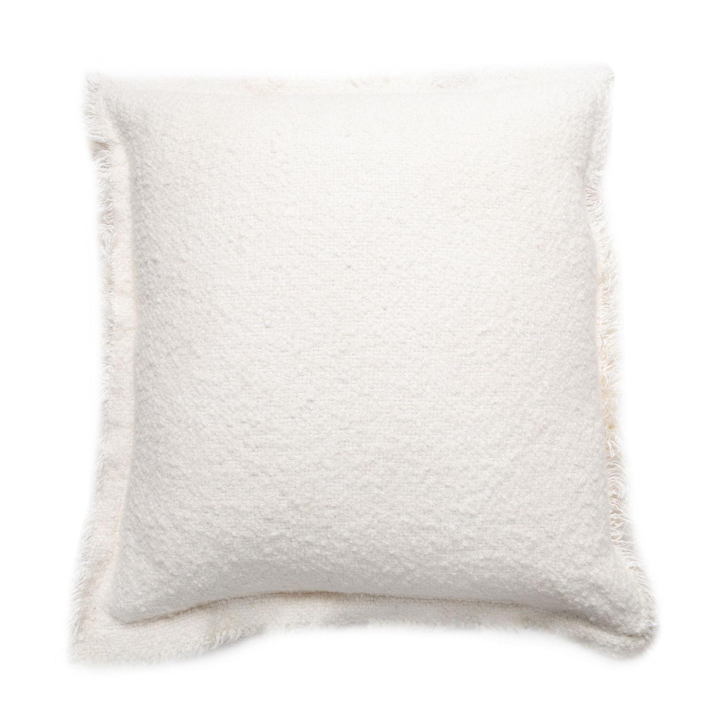 Simple and soft%2C the Riley Frayed Edge Pillow is full of rich texture.