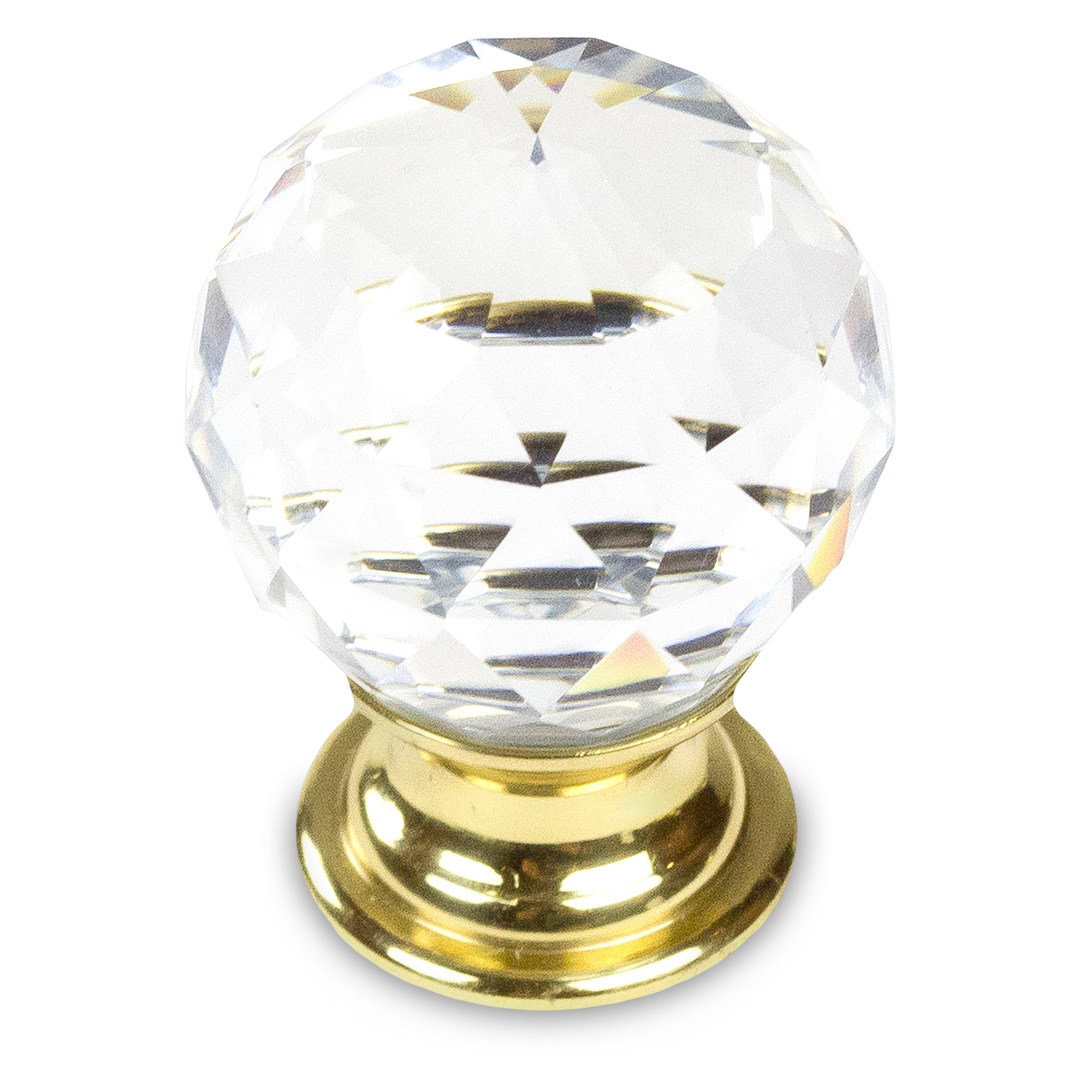 A glamorous traditional crystal knob.