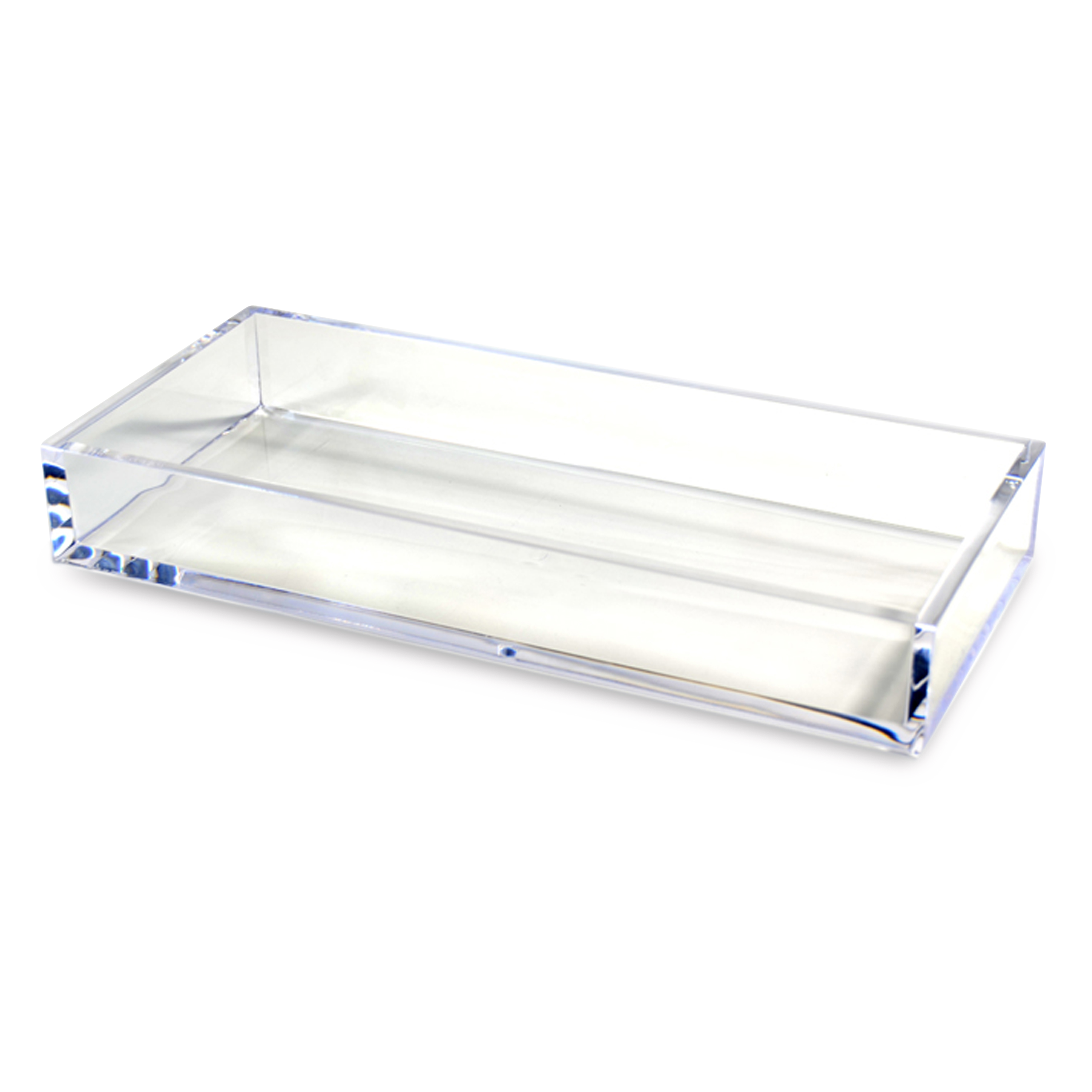 The Platinum Collection is made of transparent lucite and features a chic and modern style.