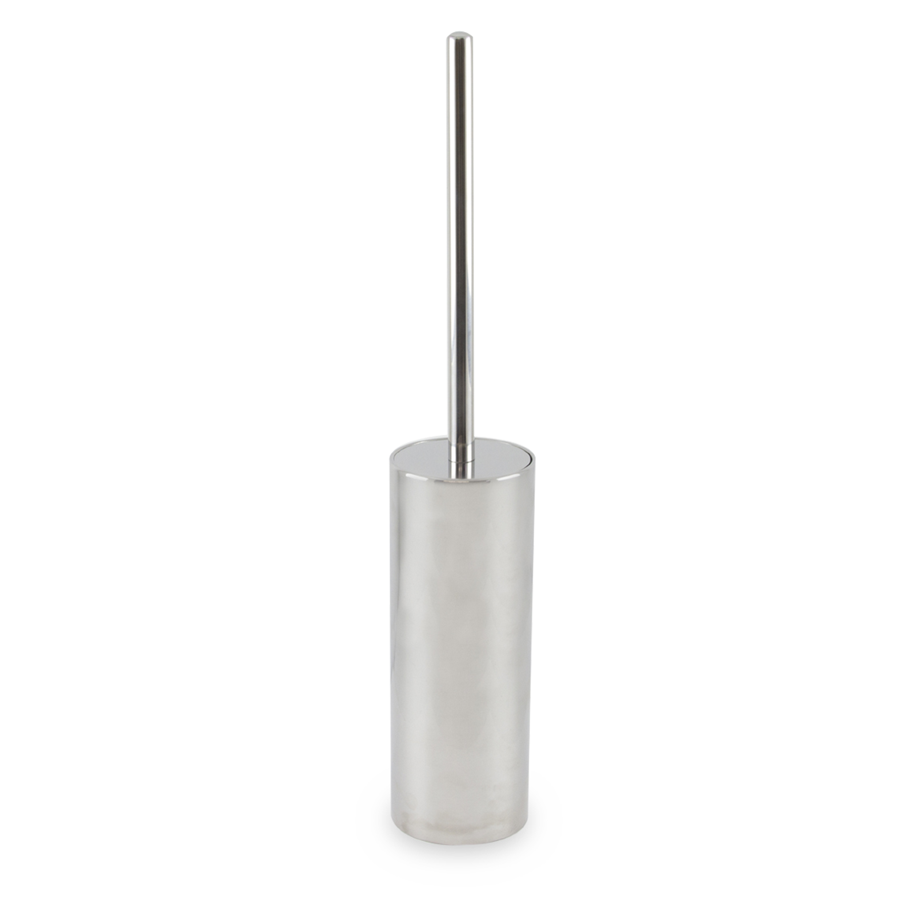 The Annex Toilet Brush features a polished chrome construction, a durable brush and a sleek design.
