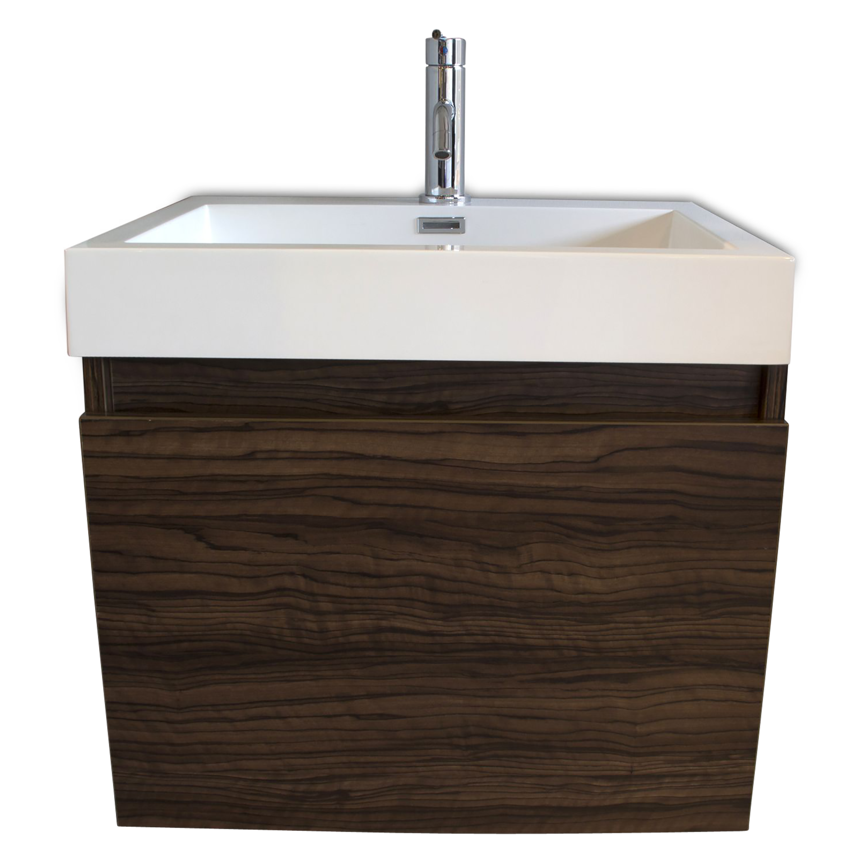 VANITY: The versatile design of the Frozen vanity brings a modern sensibility to the bath.