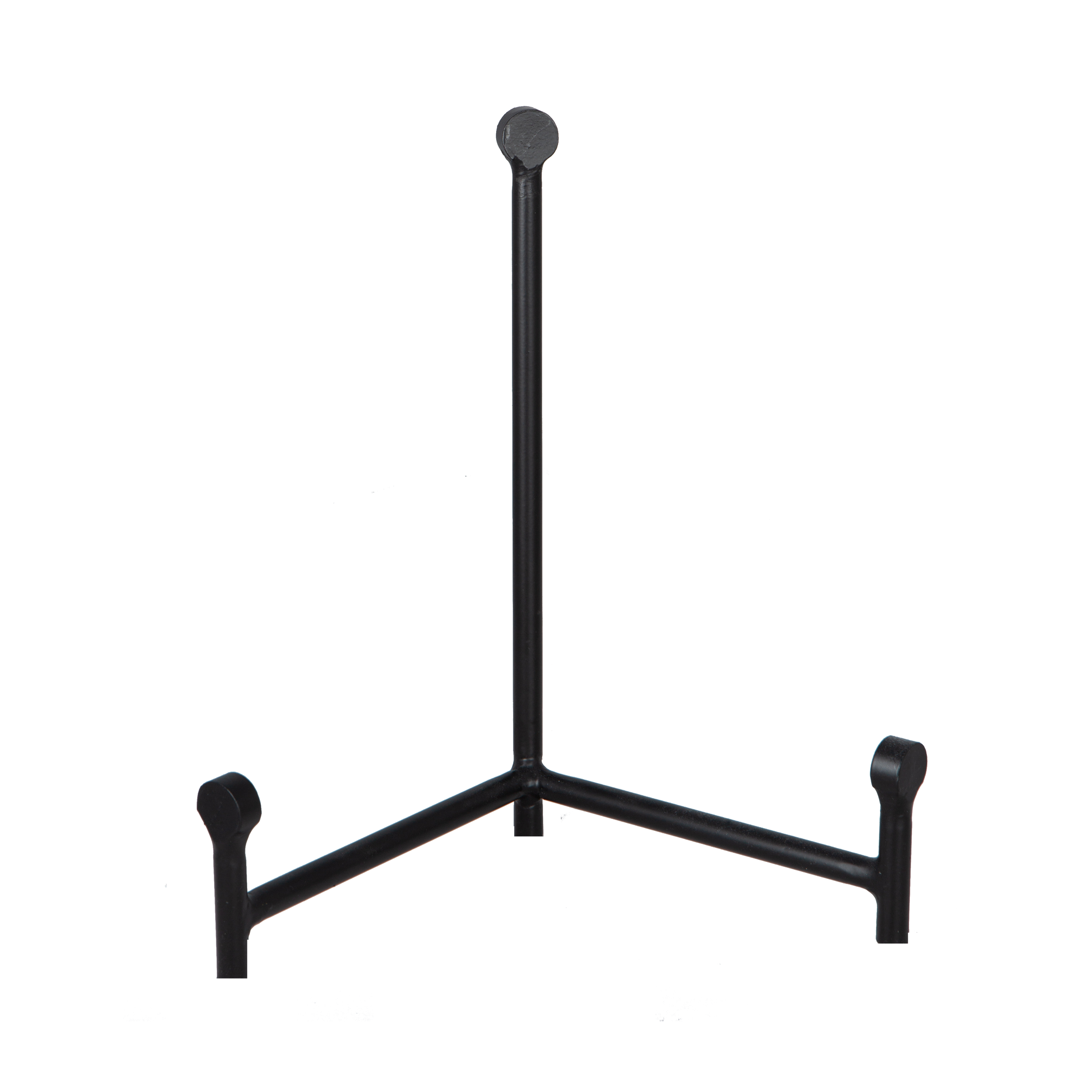 With its sturdy design, this black tripod stand is a great piece to showcase your unique plates and decorative trays.