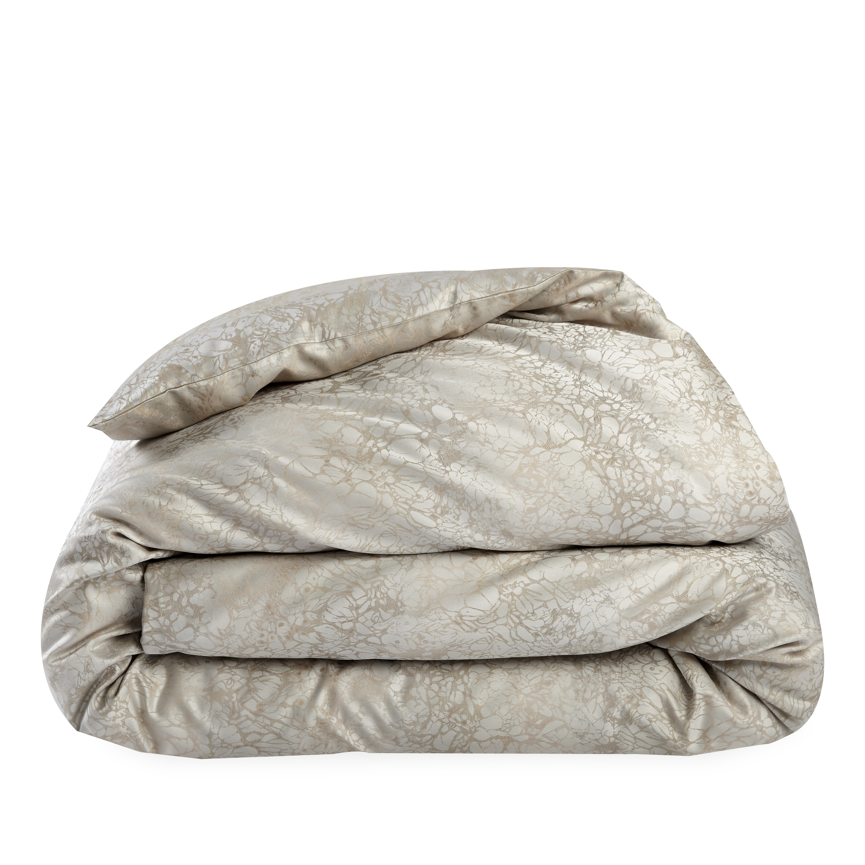 Produced in Italy exclusively for Elte, the Petal Collection's subtle floral motifs are blended in a neutral ivory palette, woven in a yarn dyed sateen jacquard.