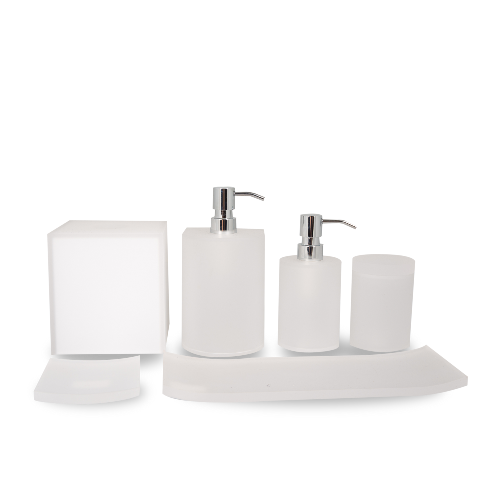 Using a minimalistic silhouette and pleasant round curves, the Malta Collection features a smooth to the touch, scratch–resistant coating for enhanced durability.