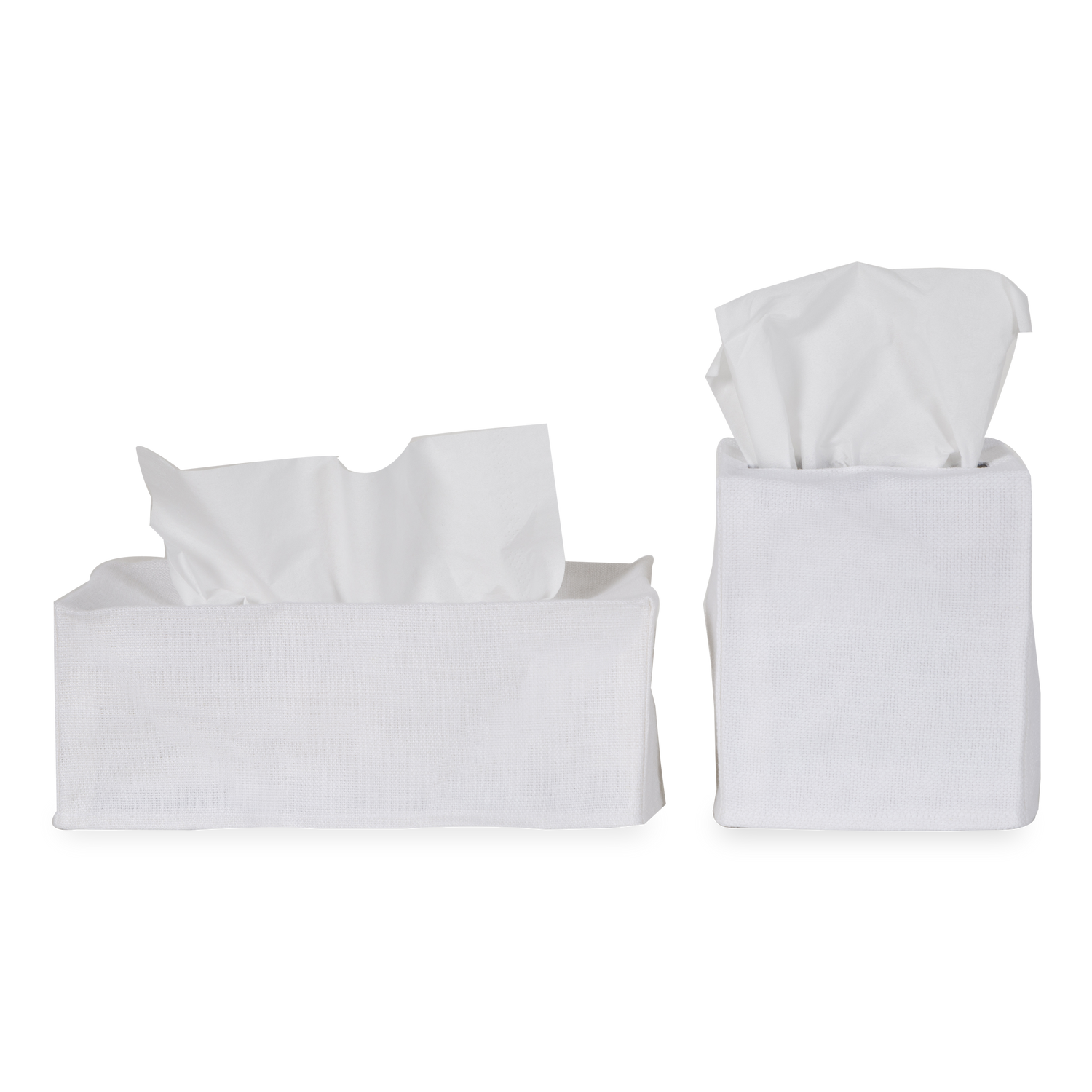 Using a beautiful 100%25 linen%2C The Linen Tissue Box Cover provides a neutral palette to any tissue box%2C which improves on stylistic decisions for any countertop or nightstand.