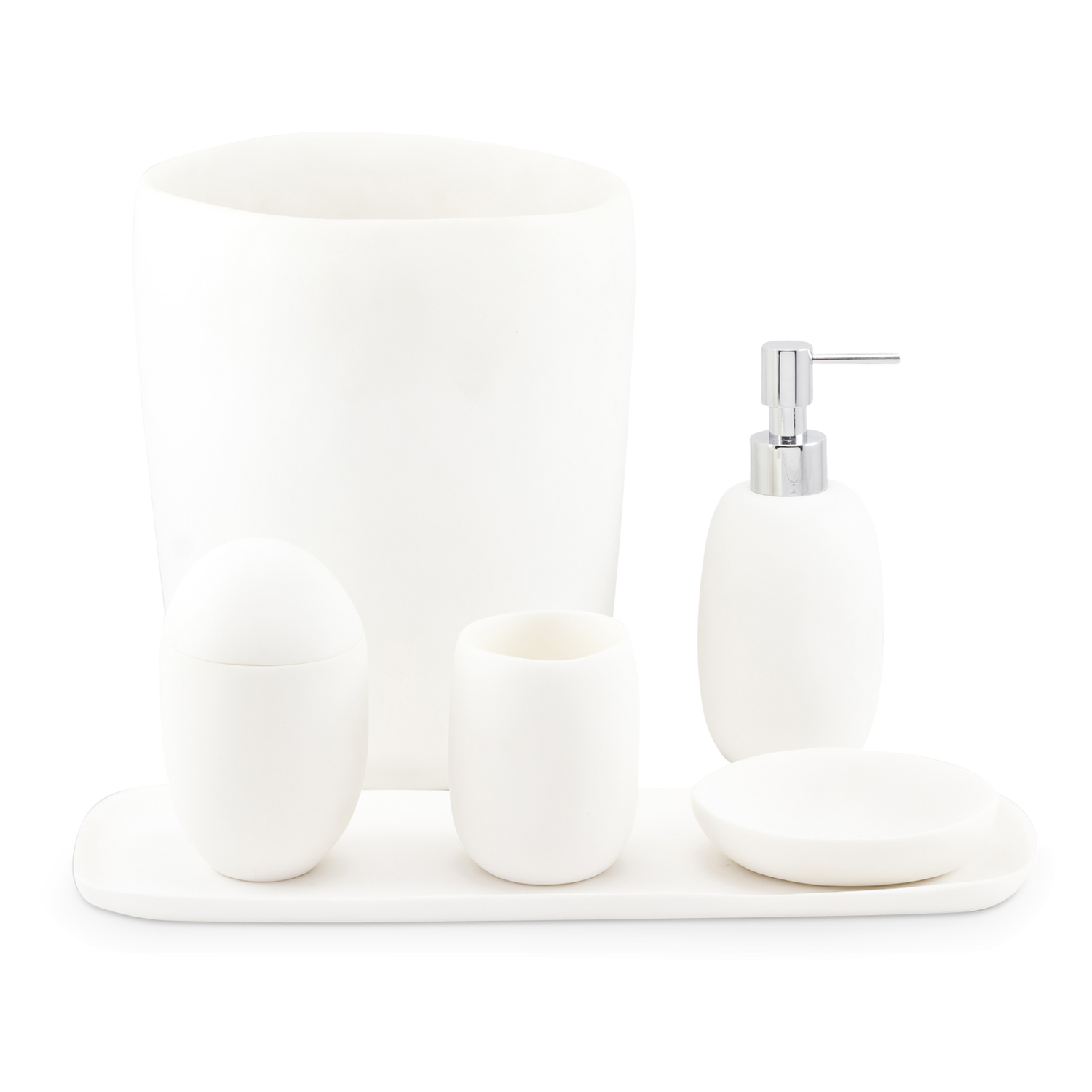 The Resin collection is a  modern set of home accessories made of resin.