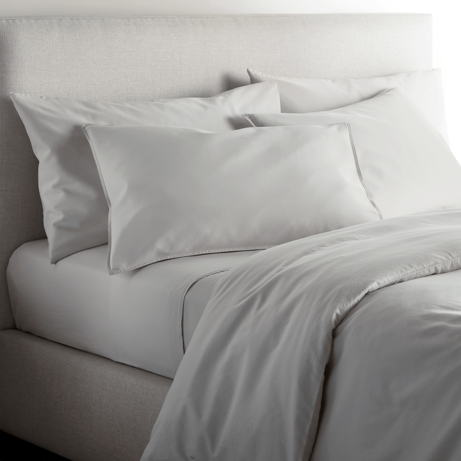 Produced in Portugal exclusively for Elte%2C The Stonewashed Sateen Collection is crafted using long-staple cotton that has been stonewashed%2C which results in a luxuriously soft text