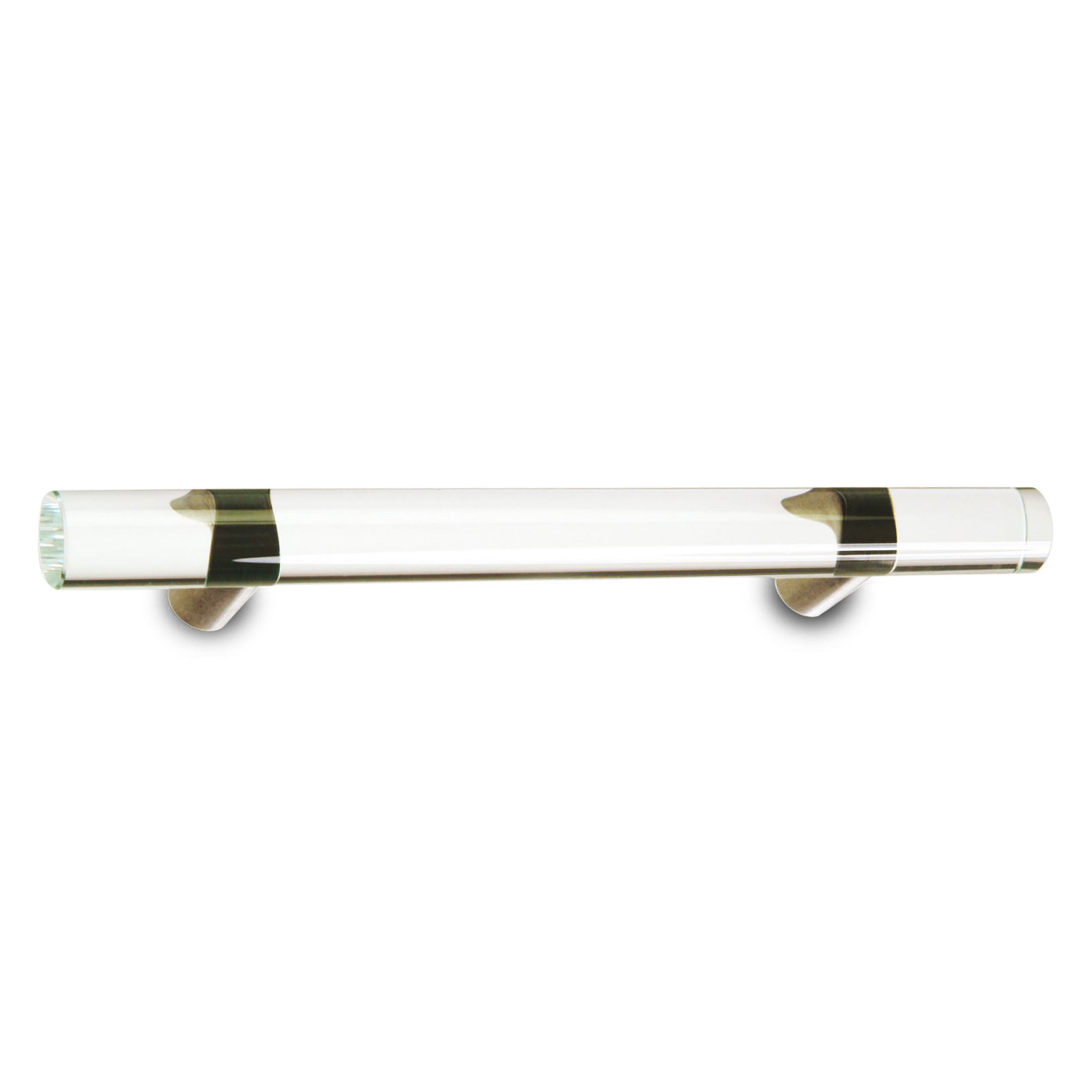 A modern round pull with a crystal handle.